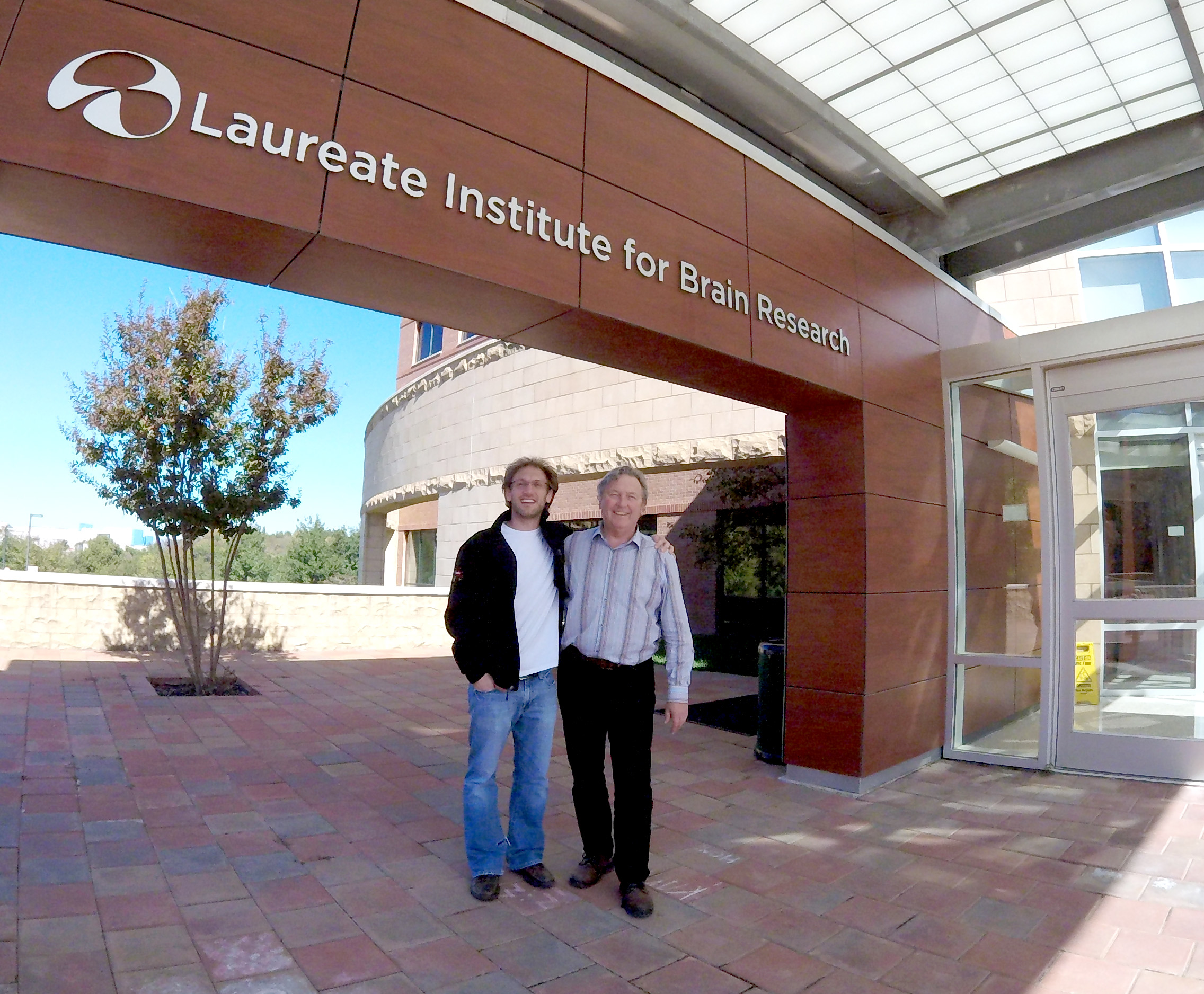 Justin and Colin outside LIBR in 2015