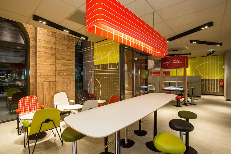 2014 Objet de l’étude Conseil sur une gamme de mobilier Maîtrise d’ouvrag e McDonald's Europe Maîtrise d’œuvre LDRP architecture et design Type de mission conseil (interface entre le designer et les fabricants) Matériau contreplaqué stratifié, métal, tissus... Montant des travaux non communiqué