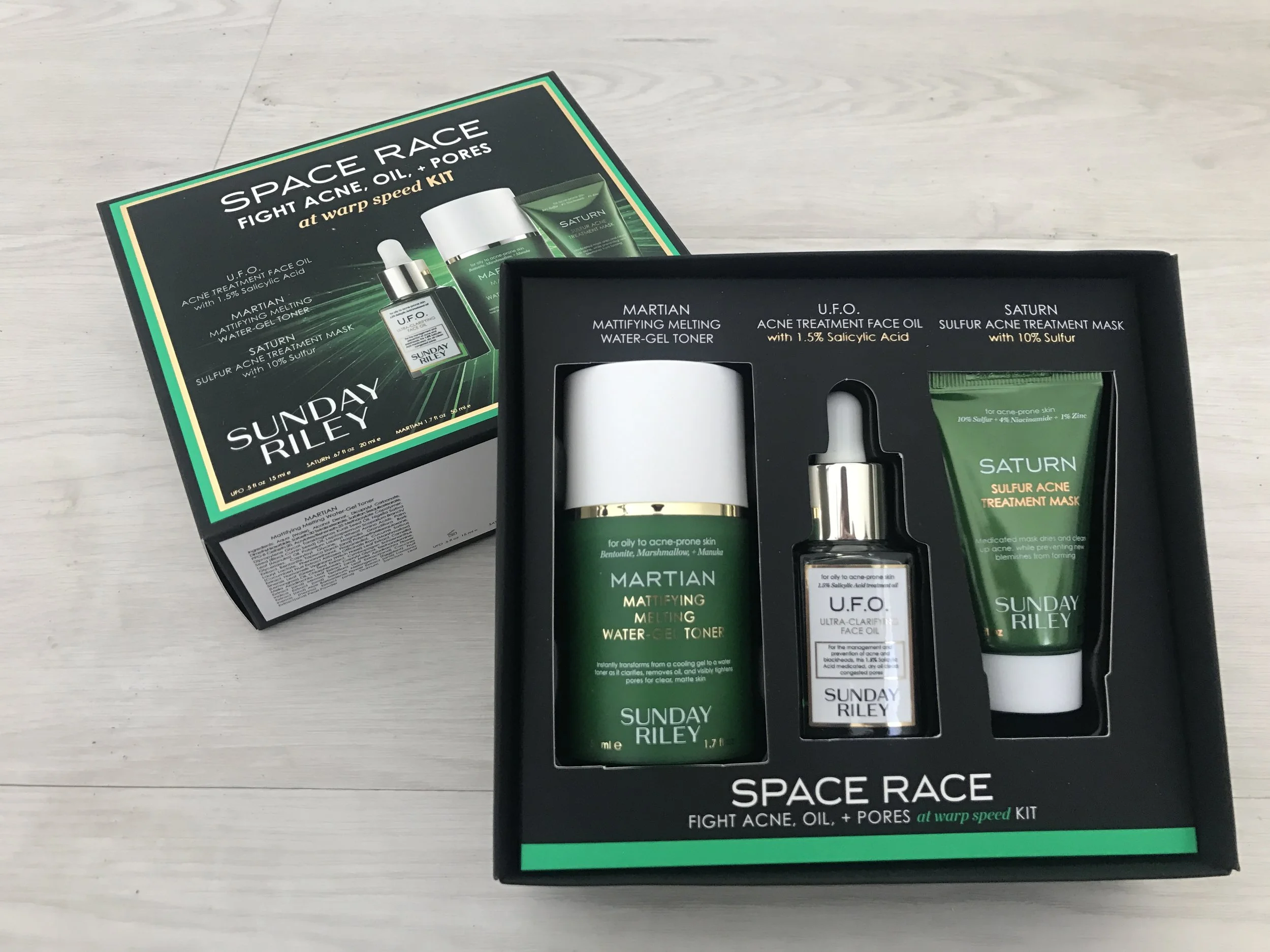 Sunday Riley Space Race Fight Acne, Oil, + Pores at Warp Speed Kit ($65, sephora.com )