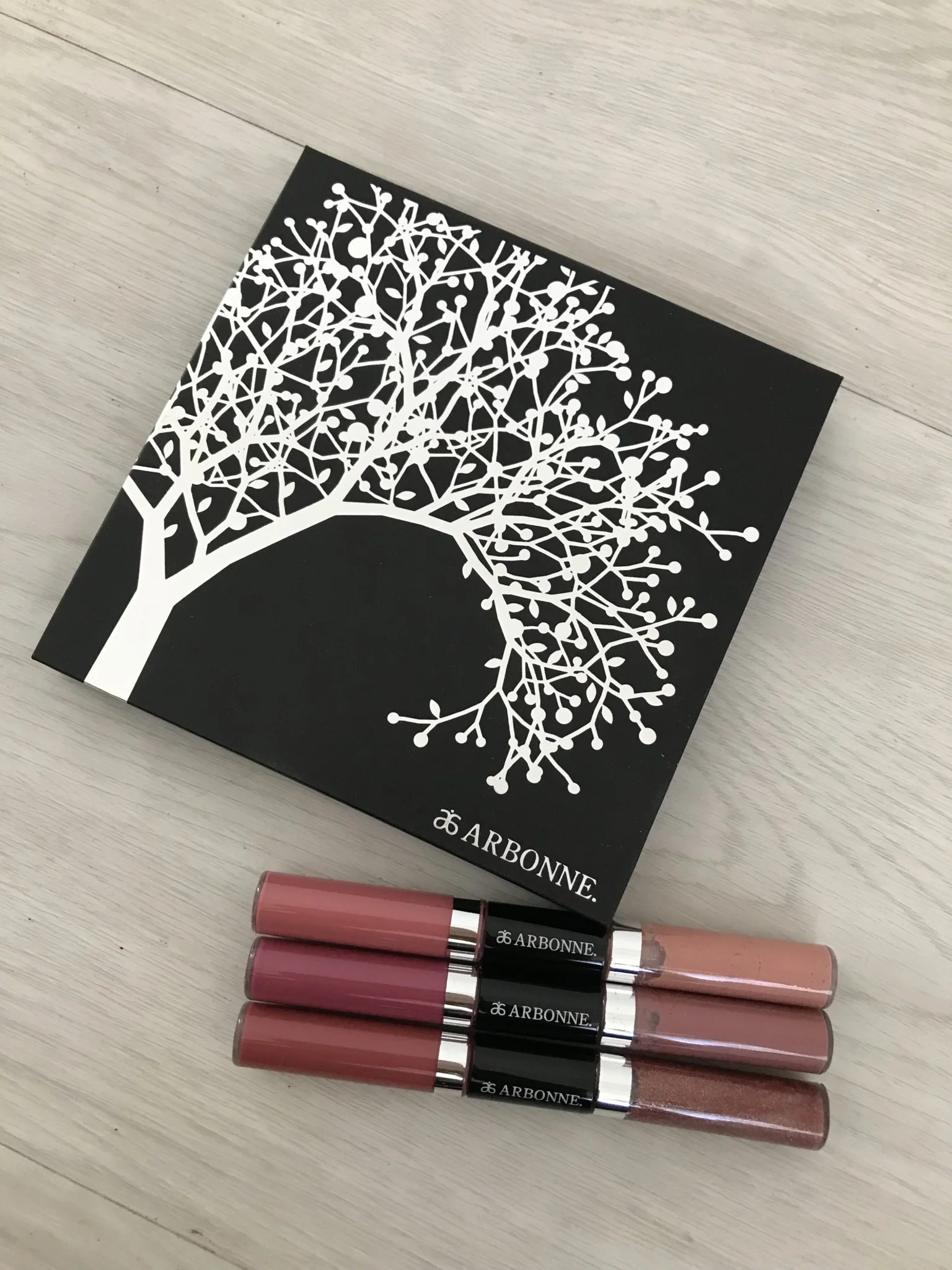 Arbonne Starlight Glow Mutli-Use Bronzer, Blush + Highlighter Palette ($64, arbonne.com ) and Rose All Day to Night Lip Set ($60, arbonne.com )