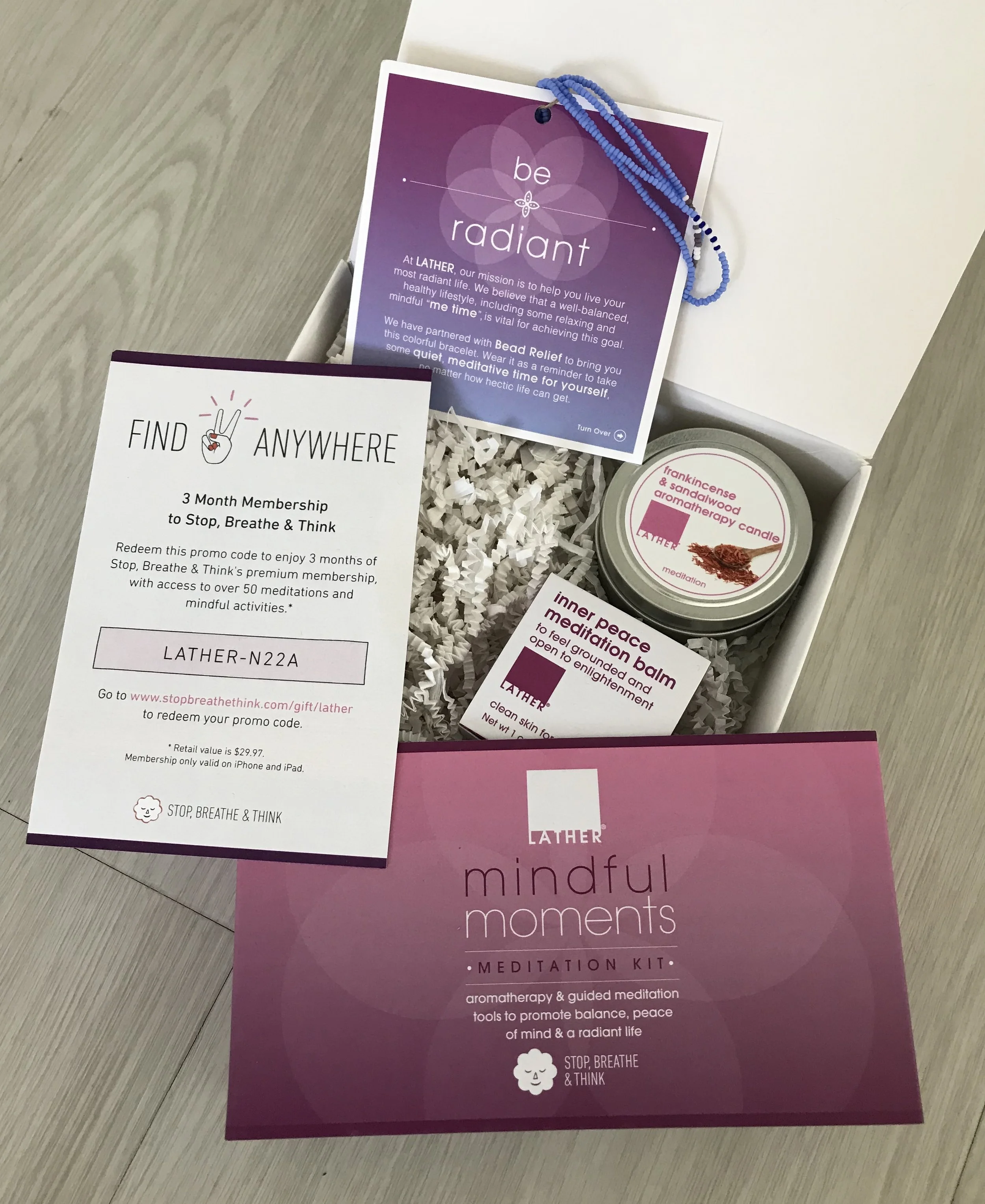 LATHER Mindful Moments Meditation Kit ($28, lather.com )