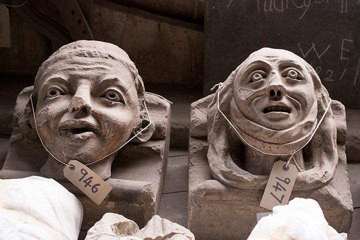 Who Carved Norman Senior and Norma Jr from Westminster Abbey?