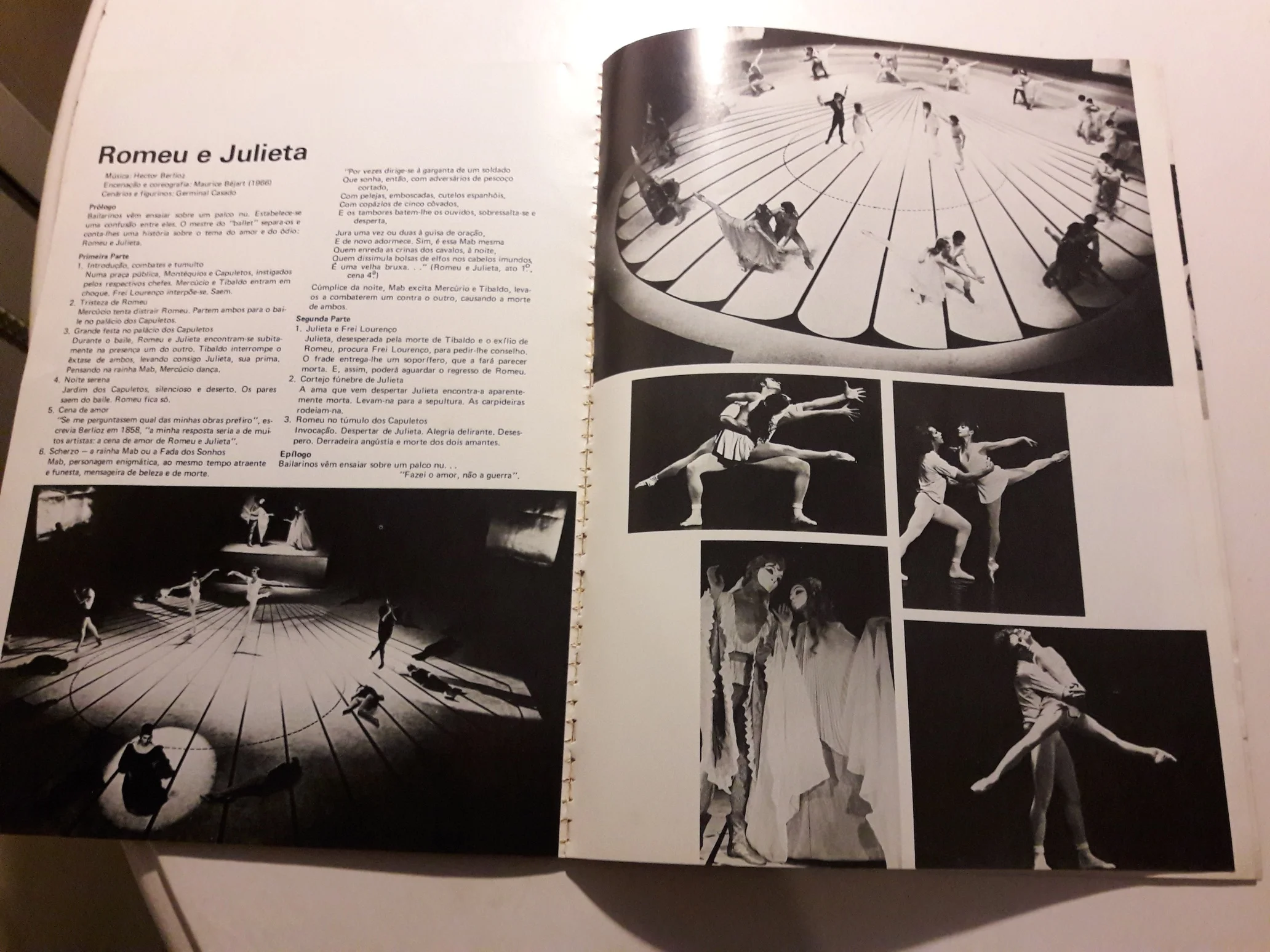 Béjart's Programme of "Roméo et Juliette" (Rio de Janeiro, 1979)