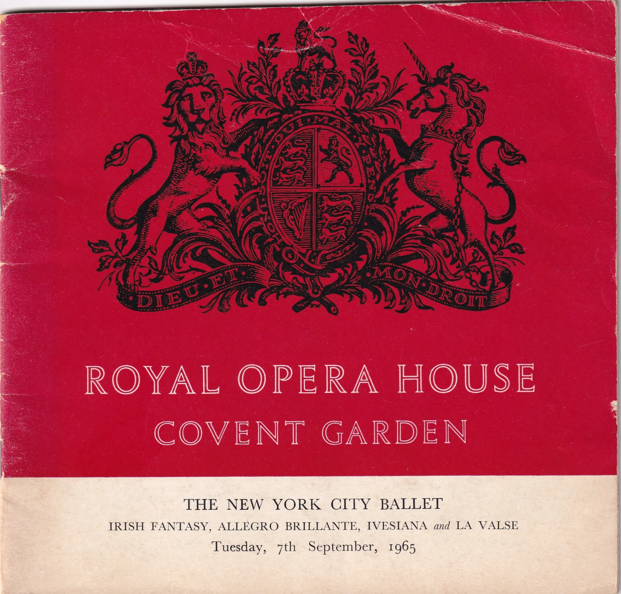 Ballet and "my first time" - Royal Opera House, Covent Garden: September 7th, 1965