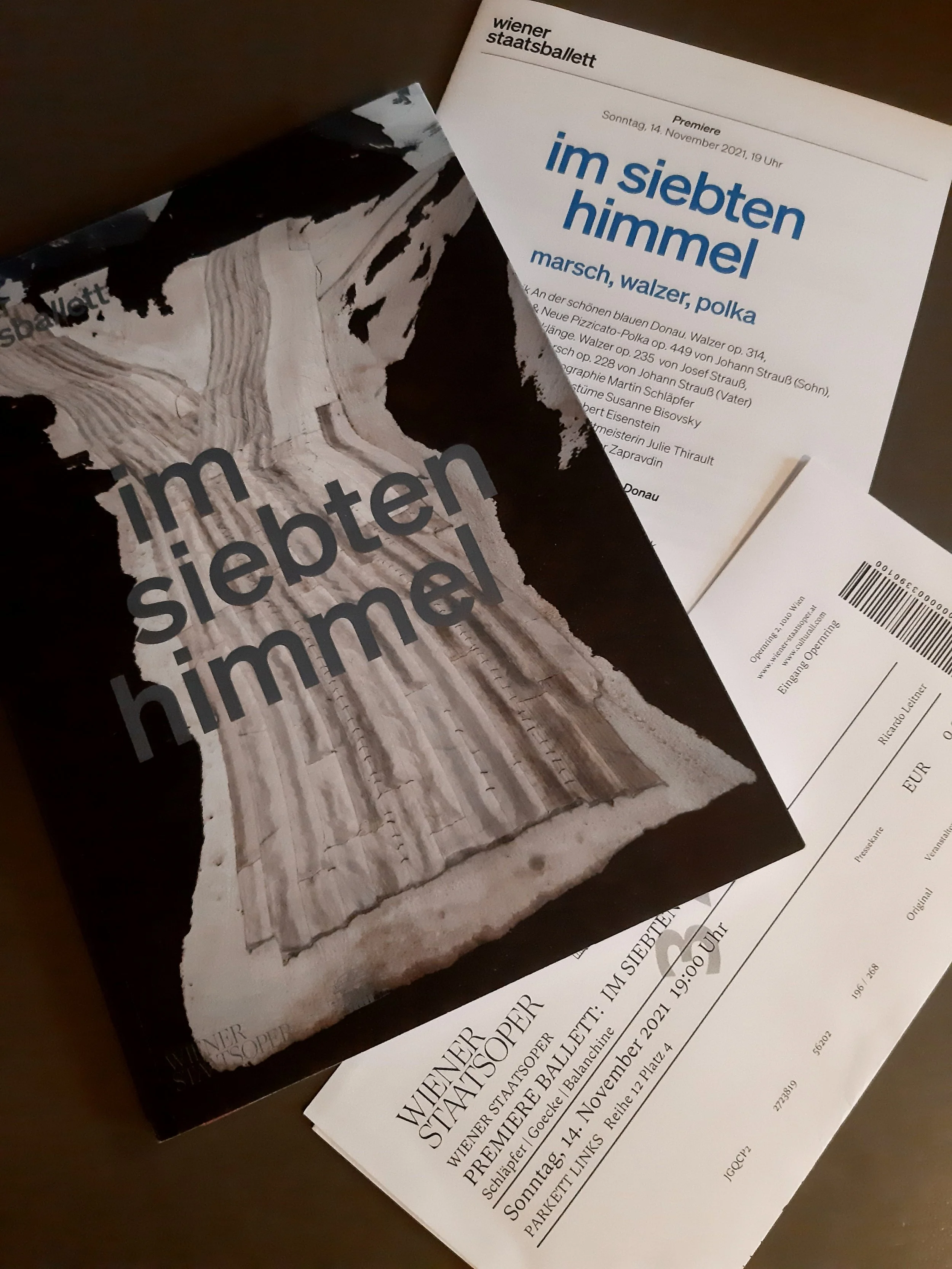 „In seventh Heaven“ (Im siebten Himmel): Vienna State Ballet, Première, November 14th, 2021.