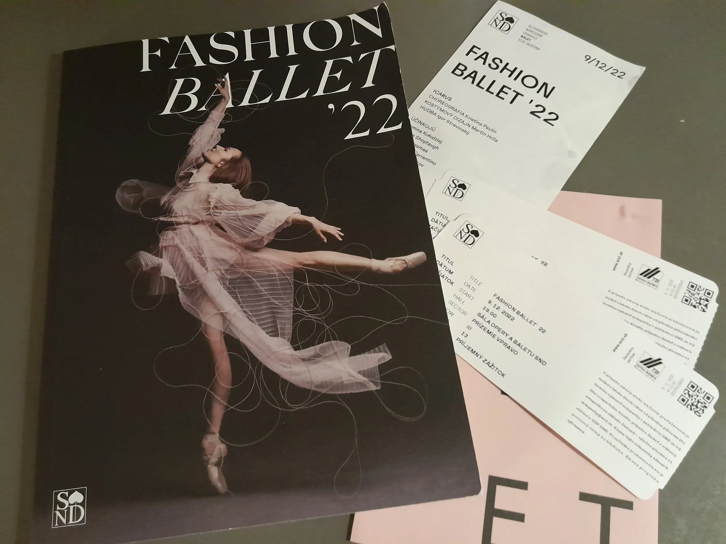 Fashion Ballet '22 – SND (Slovénské Naródné Divadlo / Slovak National Theatre), December 9th, 2022.