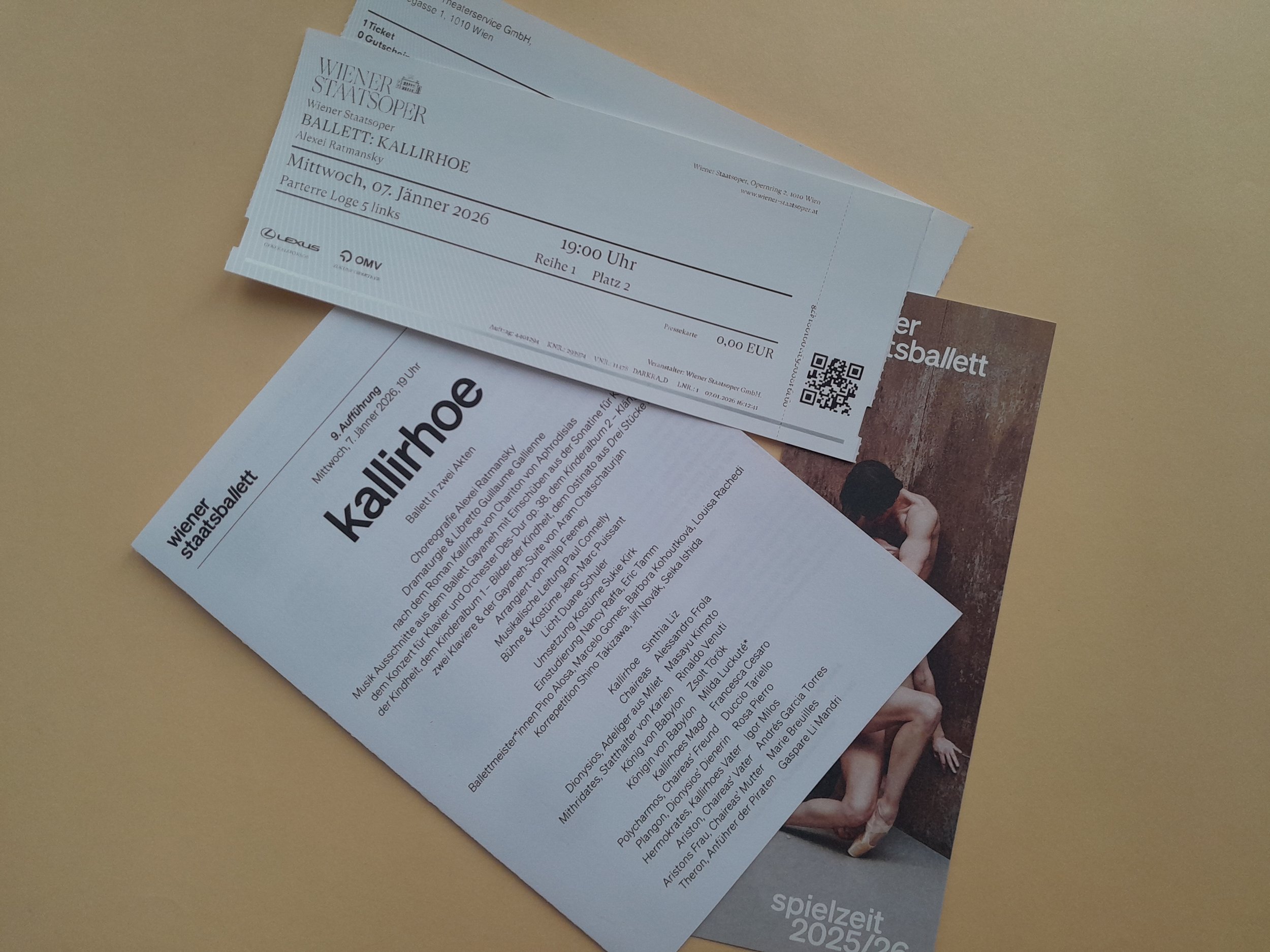 Callirhoe, revisited: Vienna State Ballet (Wiener Staasballett), January 7th, 2026.