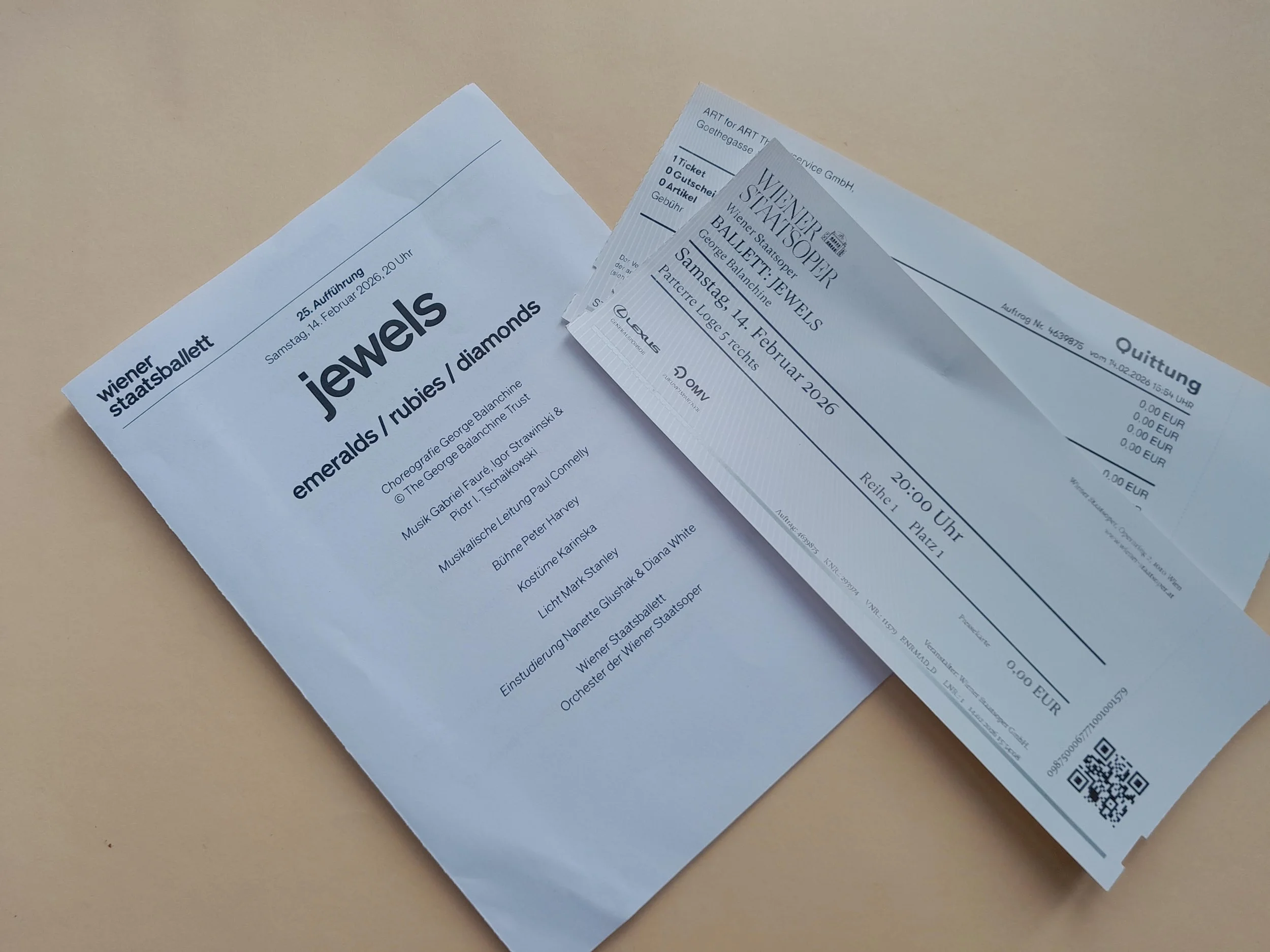 "Jewels", revisited, Vienna State Ballet (Wiener Staatsballett), February 14th, 2026