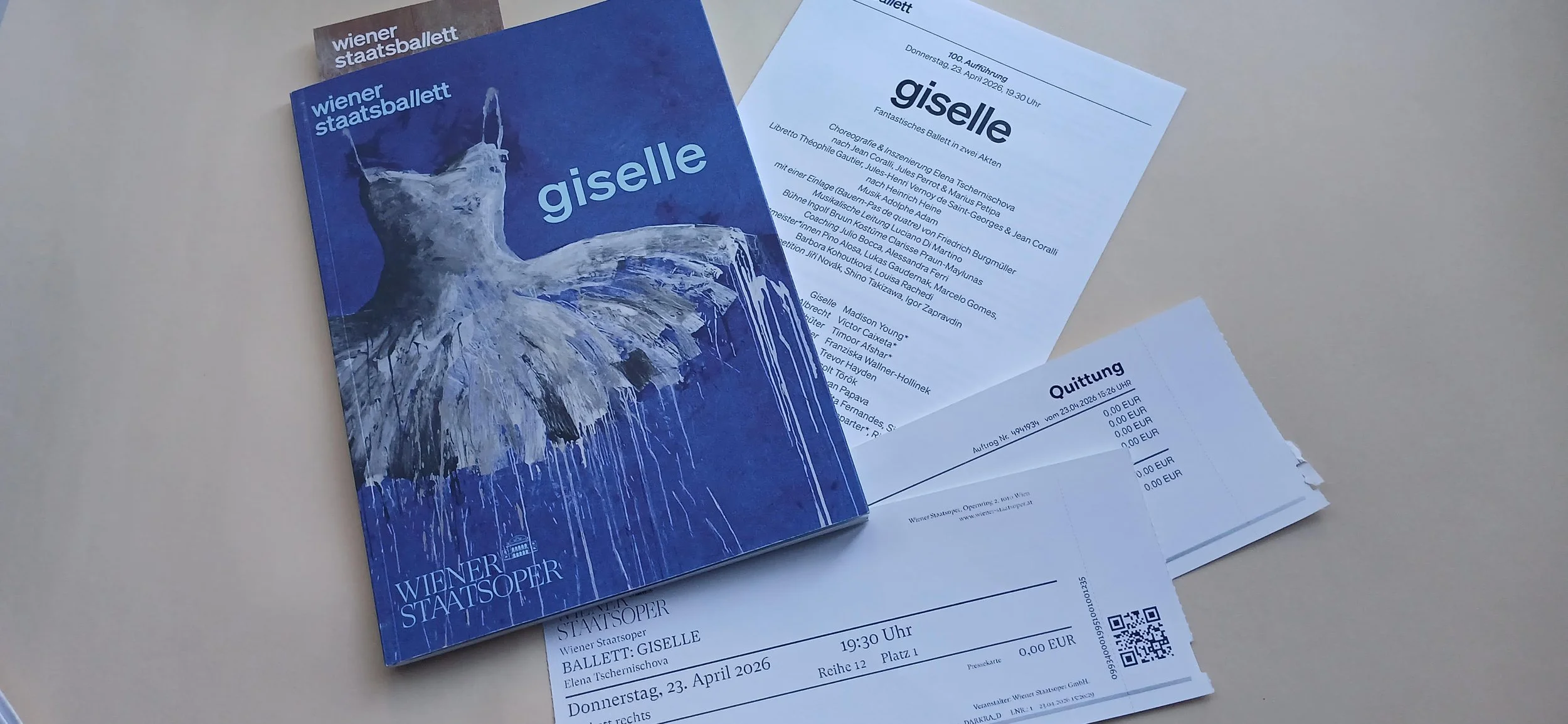  „Giselle“ , revisited: Vienna State Ballet (Wiener Staatsballett), April 23rd, 2026.