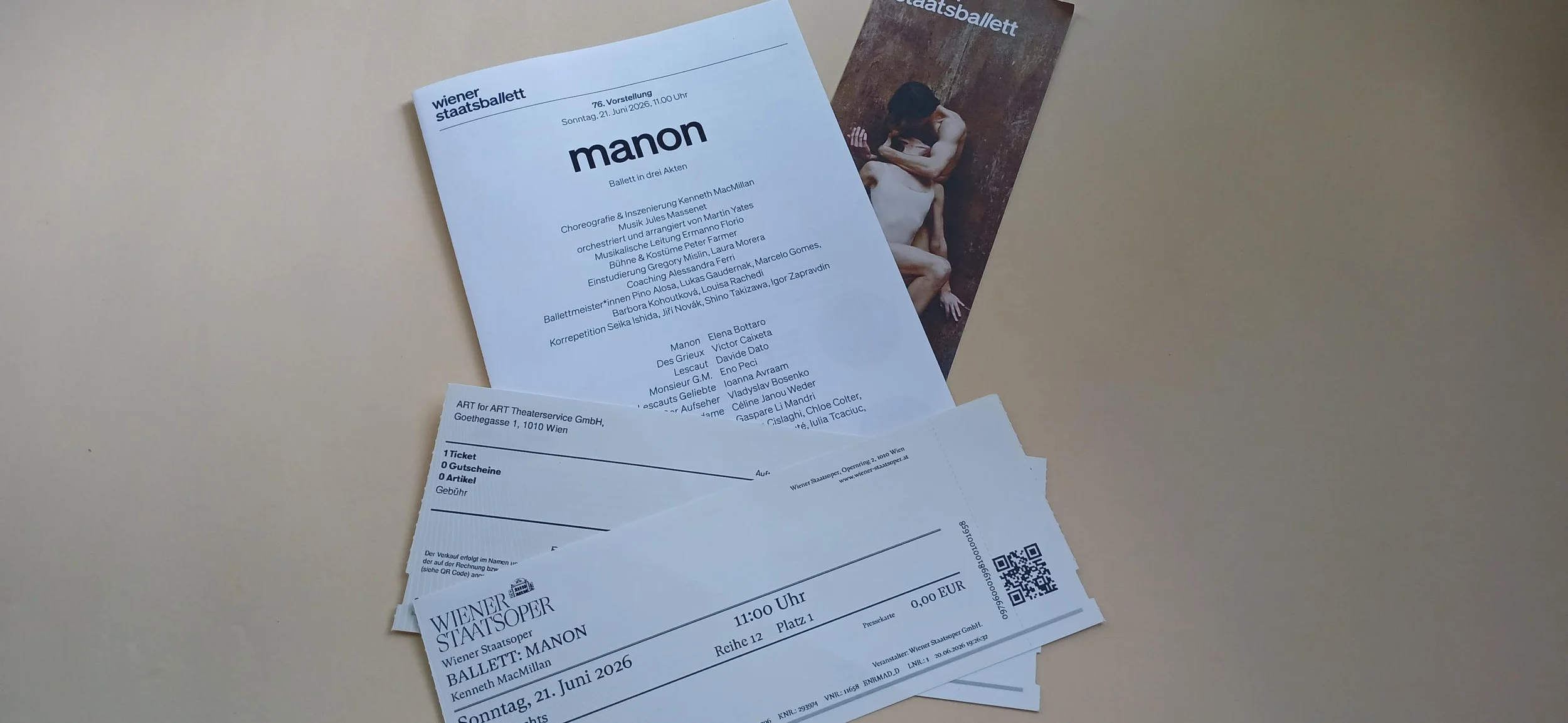  „Manon“, revisited, Vienna State Ballet (Wiener Staatsballett): June 21st, 2026