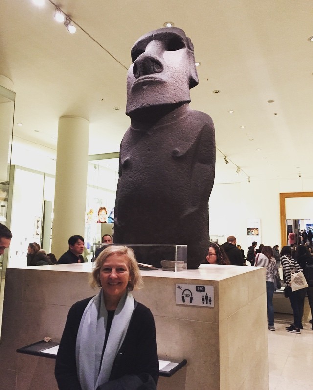 Taking in the Easter Island statue in London before Easter Island demands it back