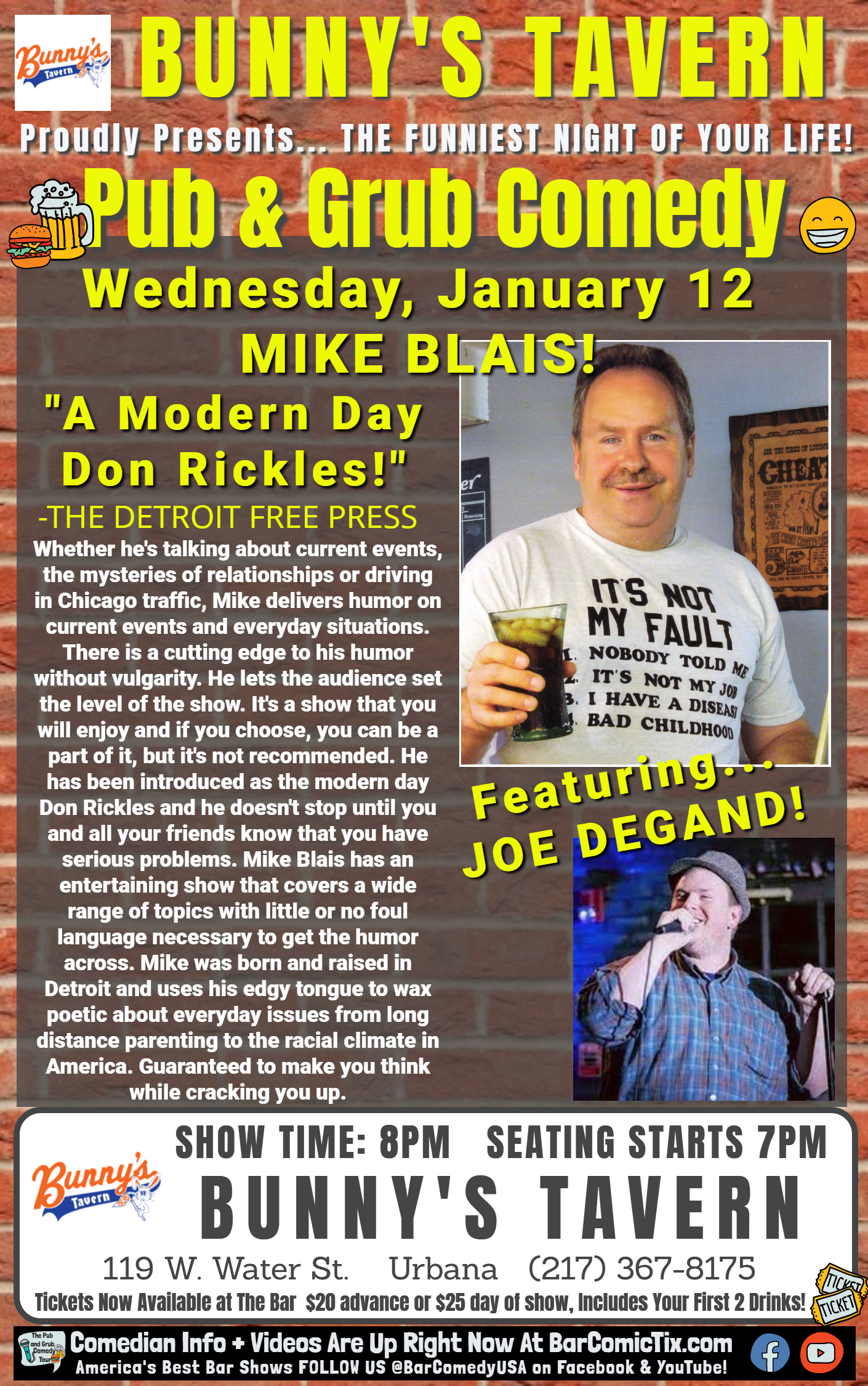 01-12-22 POSTER URBANA IL BUNNYS TAVERN MIKE BLAIS.png