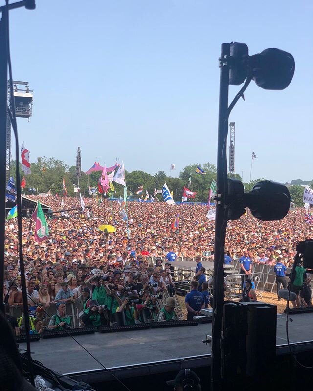 My view a year ago ! Glastonbury in the sunshine !!