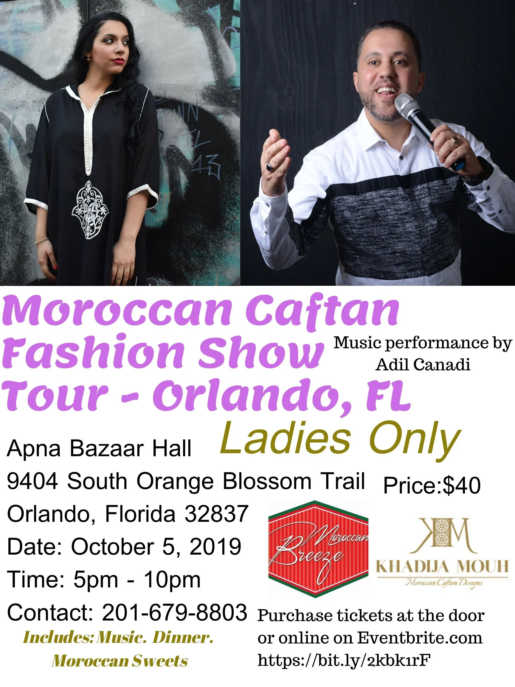 Moroccan Caftan Fashion Show Tour - Orlando - October 5, 2019