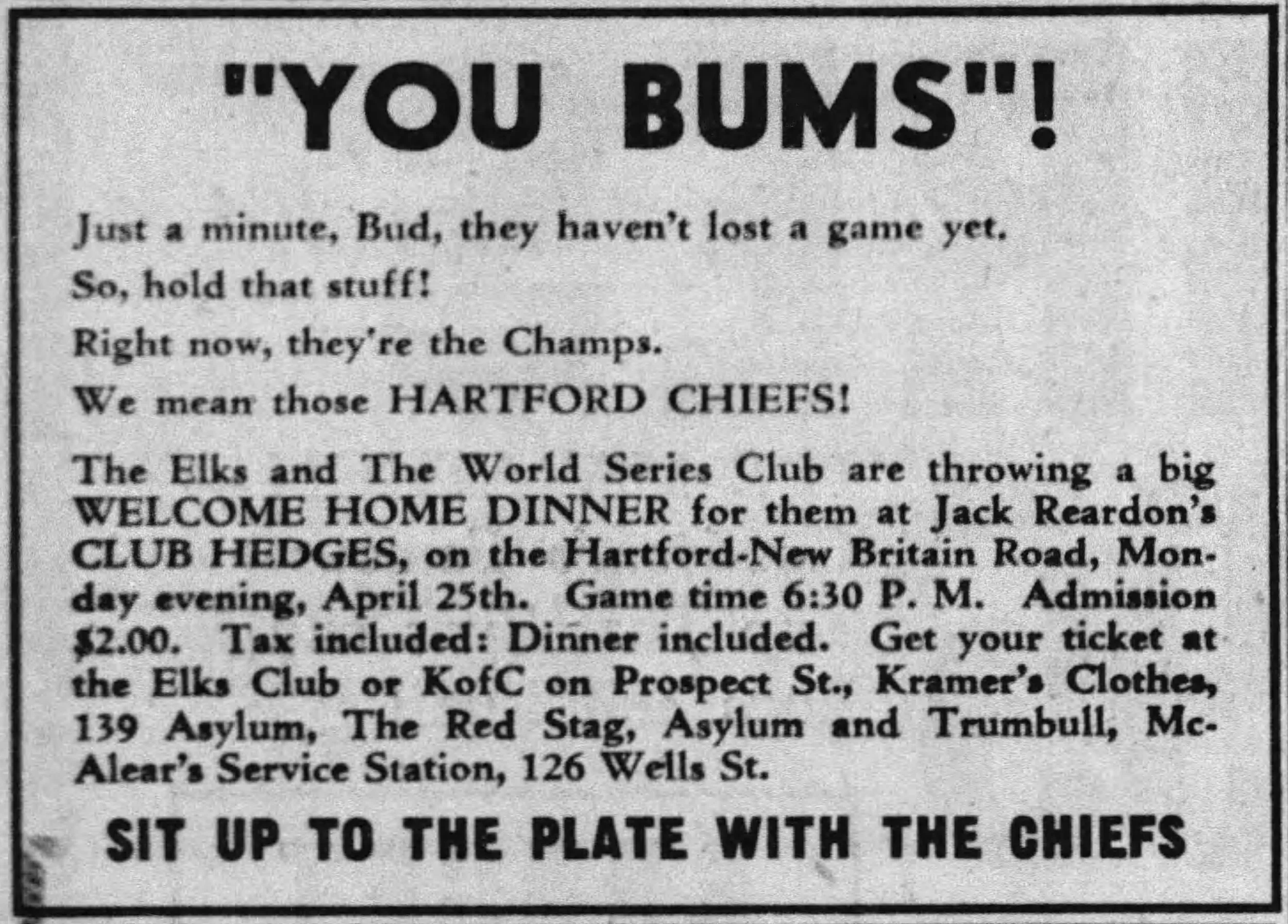 Hartford Chiefs Night