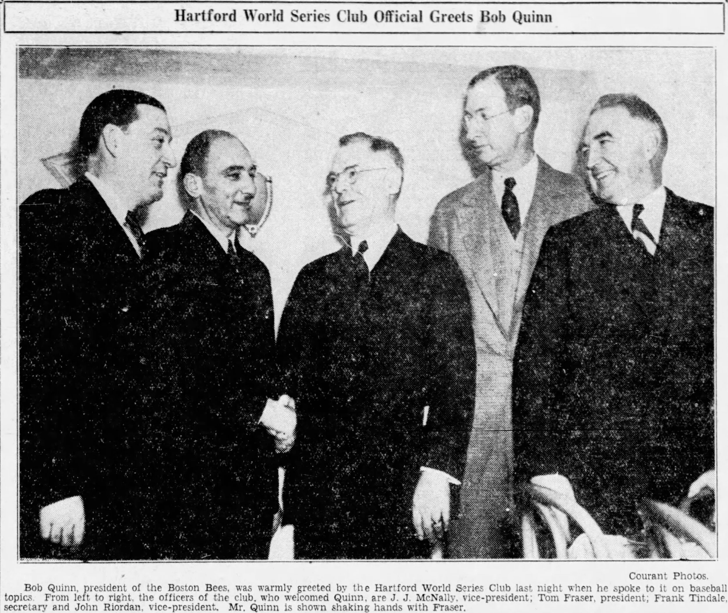 Bob Quinn, president Boston Bees