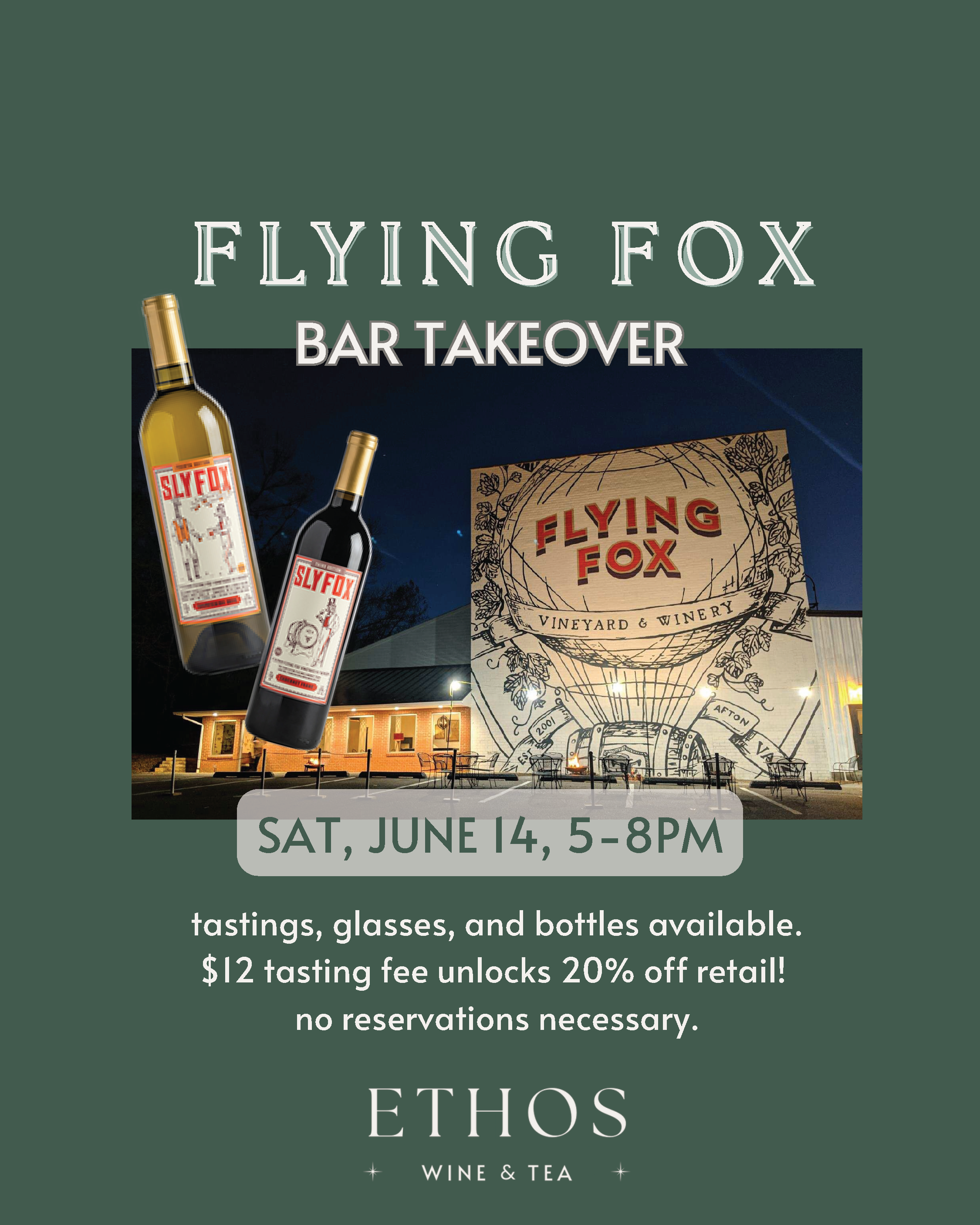 Ethos Wine &amp; Tea Bar Takeover