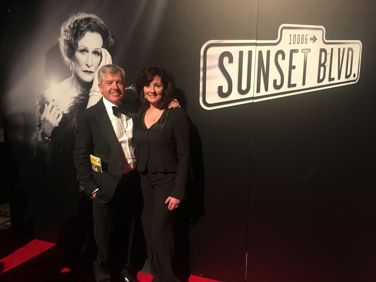 Dr Harry & Jacquie Brunjes at the after show of Sunset Boulevard on Broadway starring Glenn Close