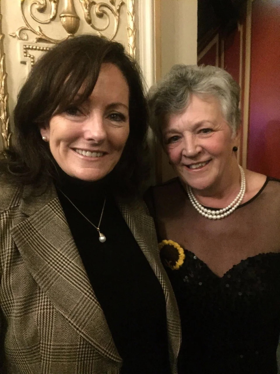 Jacquie Brunjes meeting at Christine Clancy Miss September think teapots, at the opening of Girls in West End of London