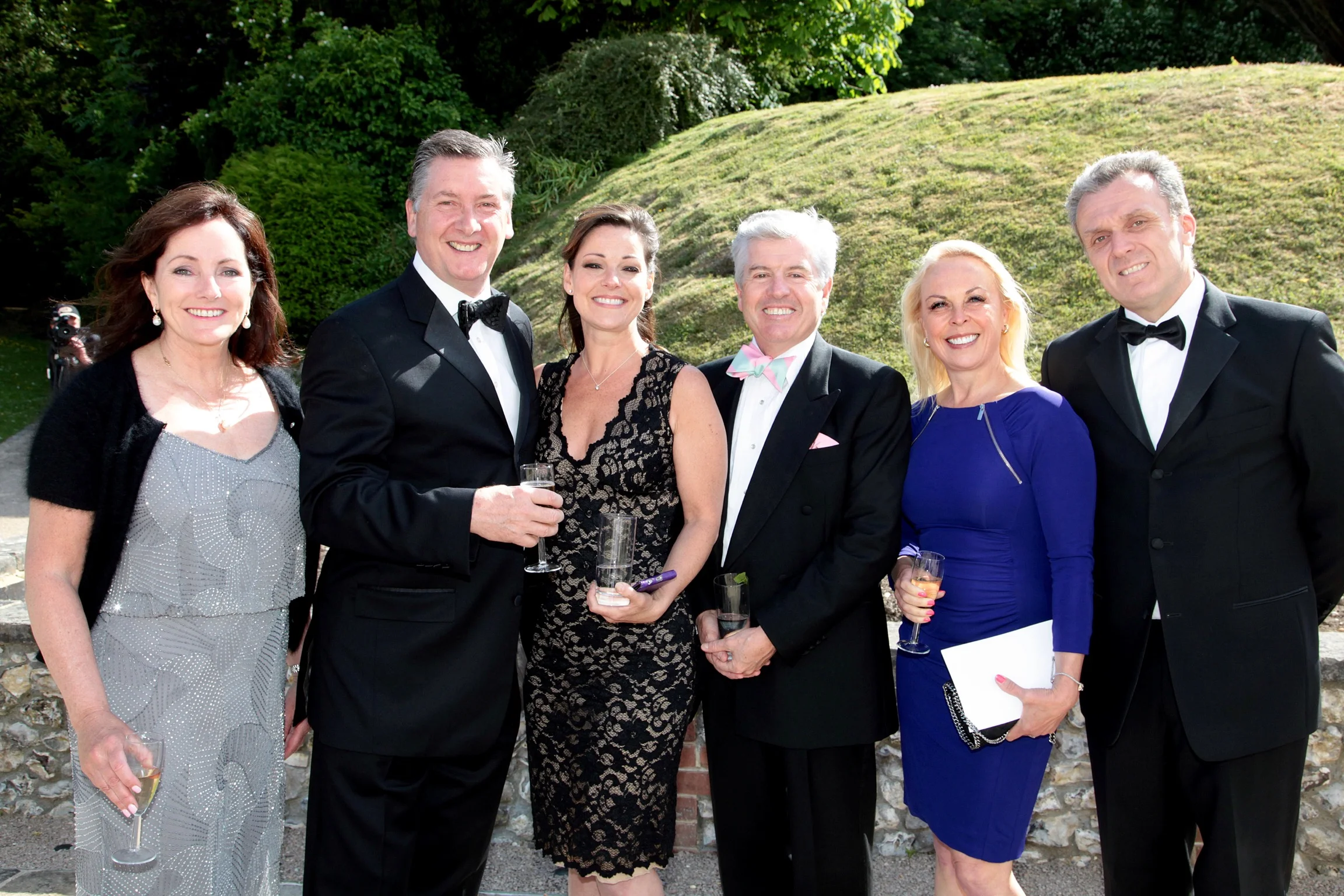 L to R with Jacquie Brunjes with Robin Coussins, Ruthie Henshall, Harry Brunjes, Jayne Torville and Phil Christensen