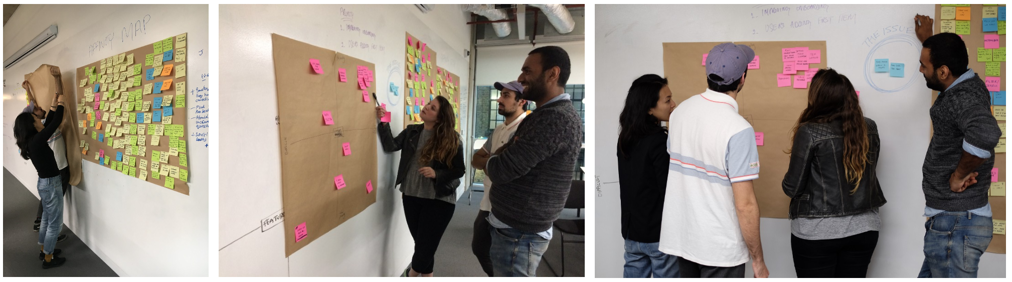 We then created a features prioritisation matrix to help us define our MVP.