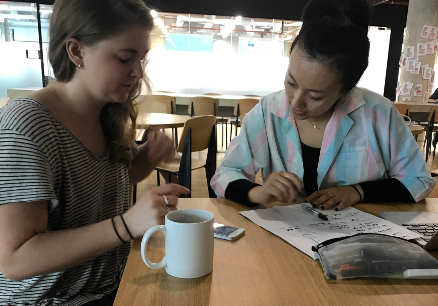we shared the workload for user testings