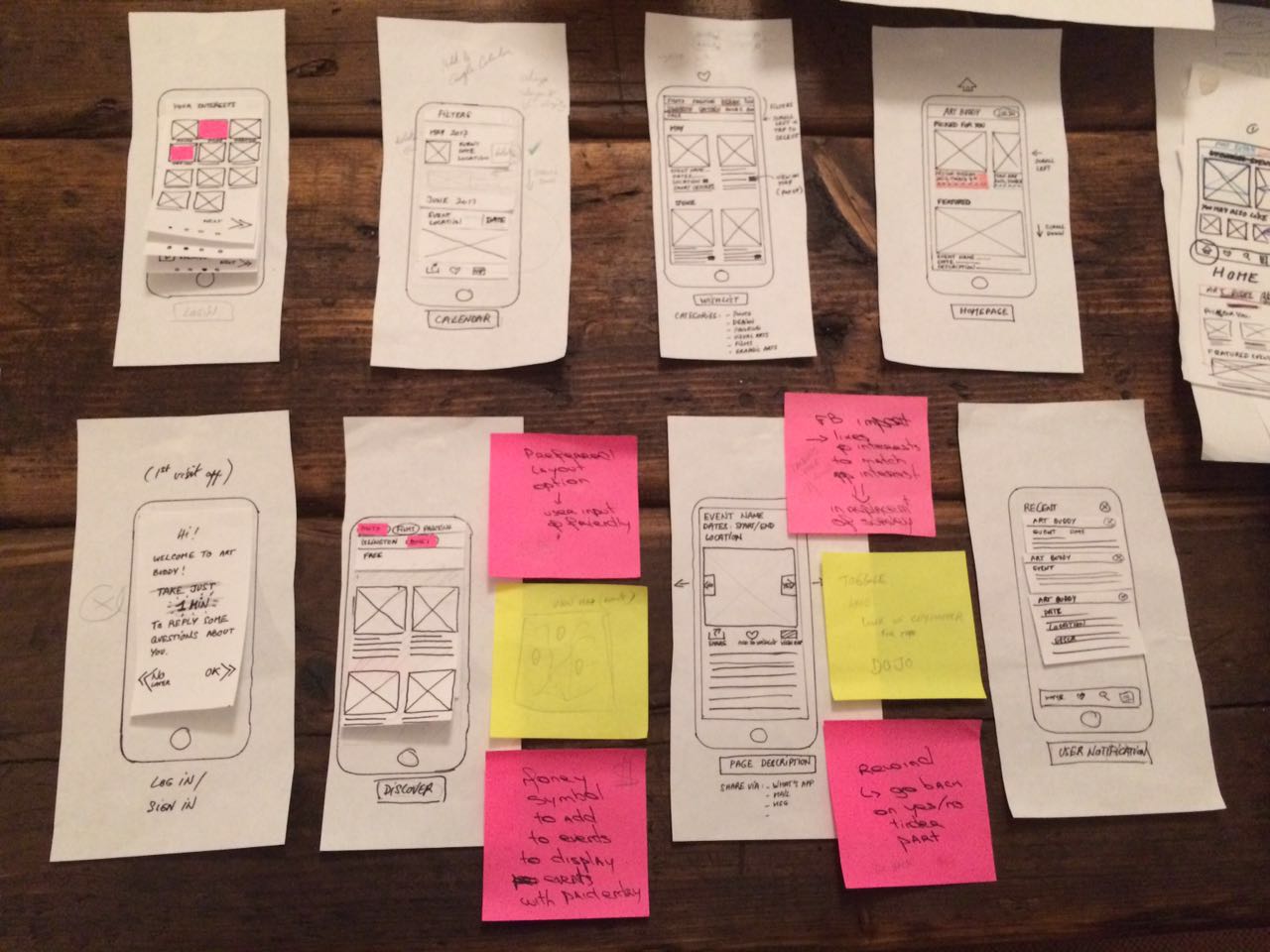 Paper proto with user feedbacks