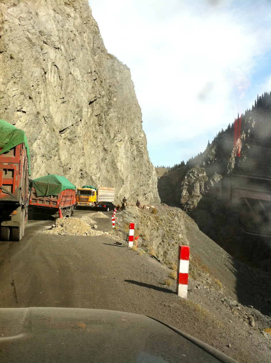 The Chinese government invested big money to improve this road in order to accelerate trading of natural resource in this region