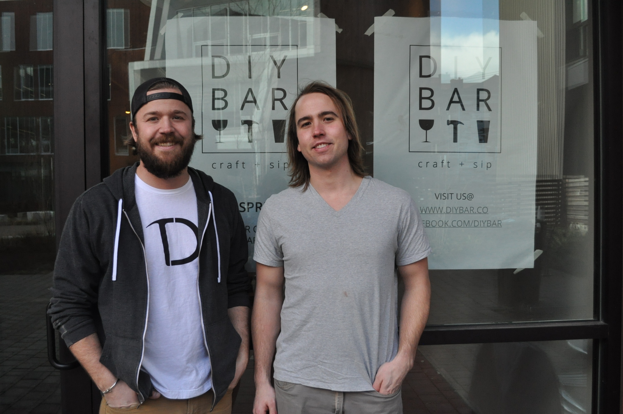 Jason (left) and Adam Gorske stand in front of their retail space on Vancouver Ave. in North Portland.