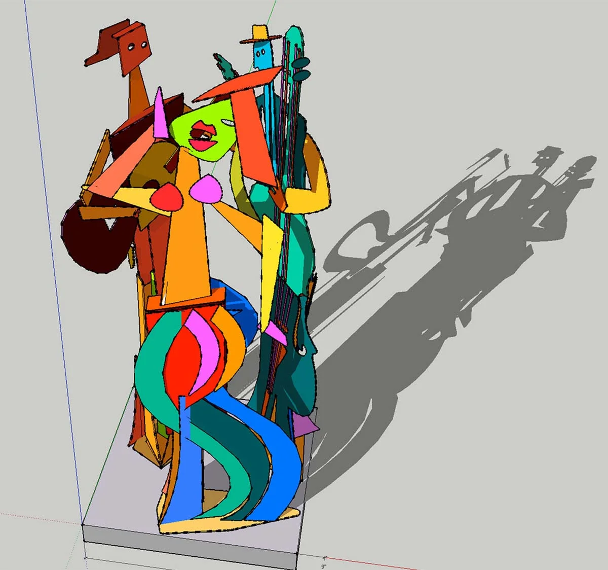 'Trio' 3D rendering