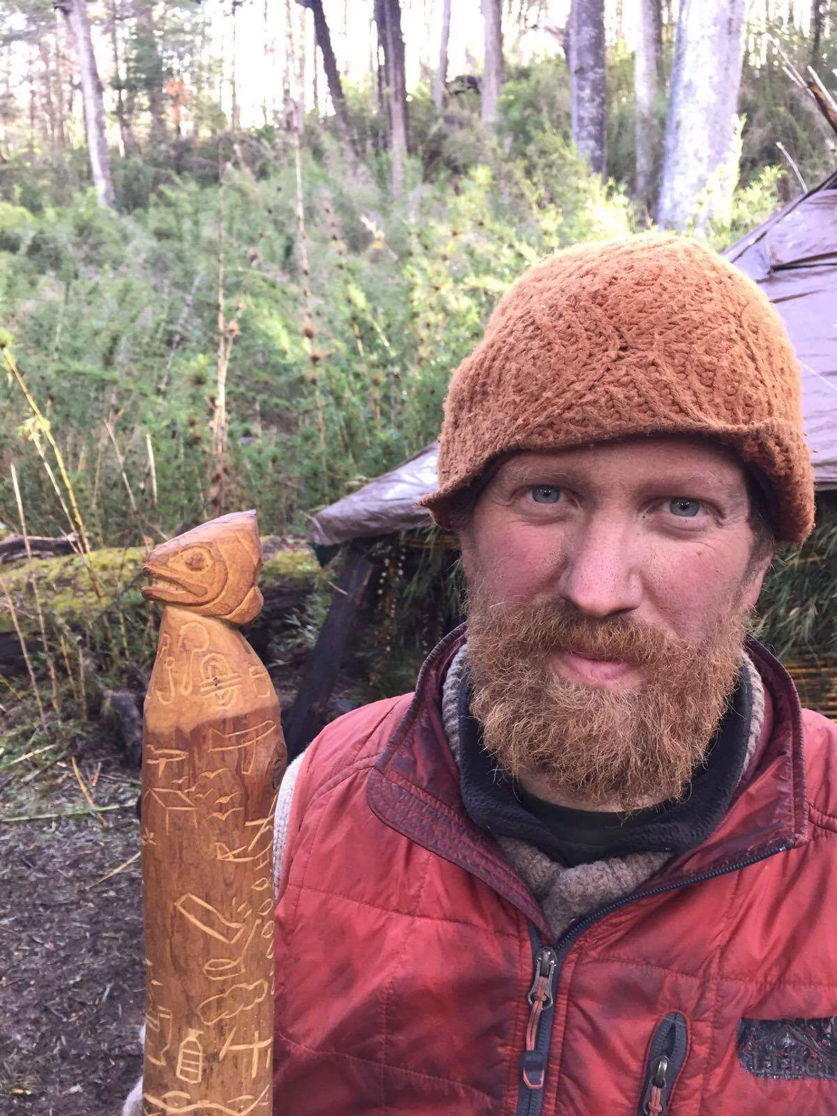 Picture of me out there by my shelter in Patagonia. Close to second-to-last med check.
