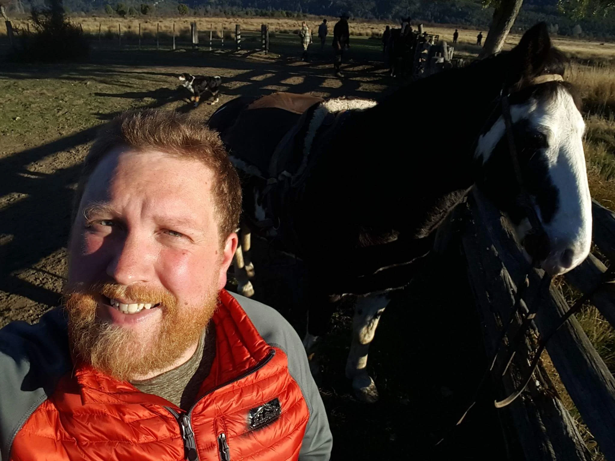 Selfie with a horse a day or two before my launch in Patagonia.