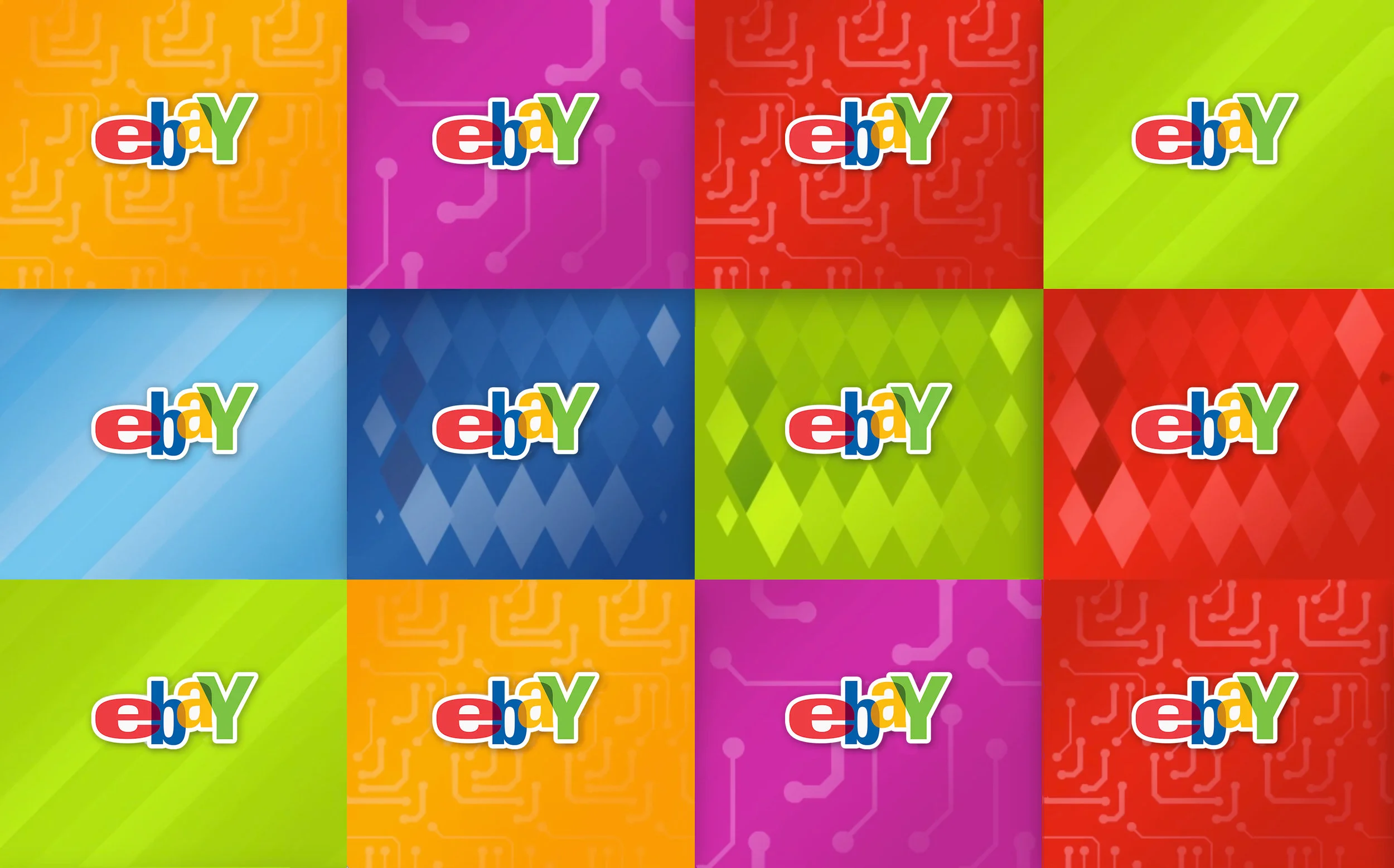 eBay Direct Response Seasonal Refresh Leveraging the rich eBay API that consists of real-time auction data, we were tasked with enriching and delivering the direct response ads that eBay constantly serves. The solution was a colorful refresh that easily worked within the existing dynamic platform. The result was a variety of vibrant colors and background textures that are randomized and interchangeable with a unique product browse.