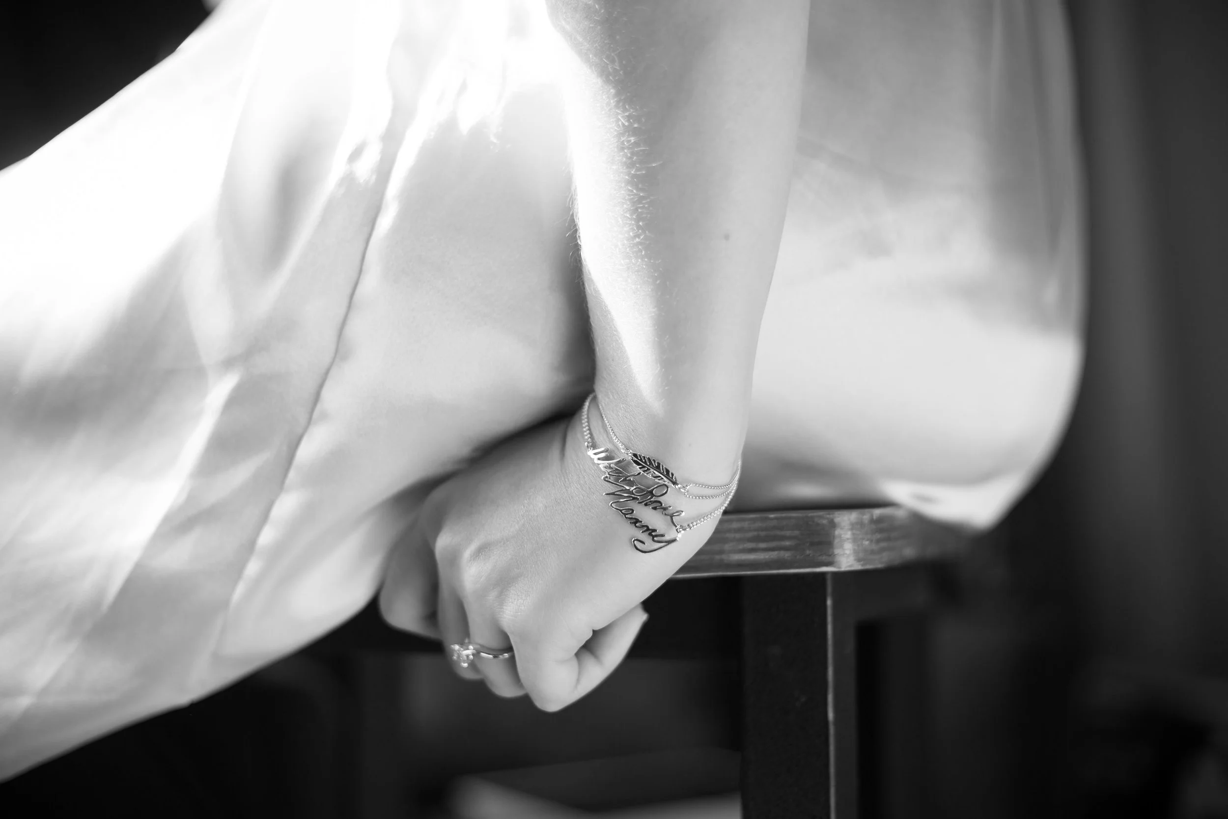 Caitlin had bracelets made for herself and her mother with her grandmother's signature. 