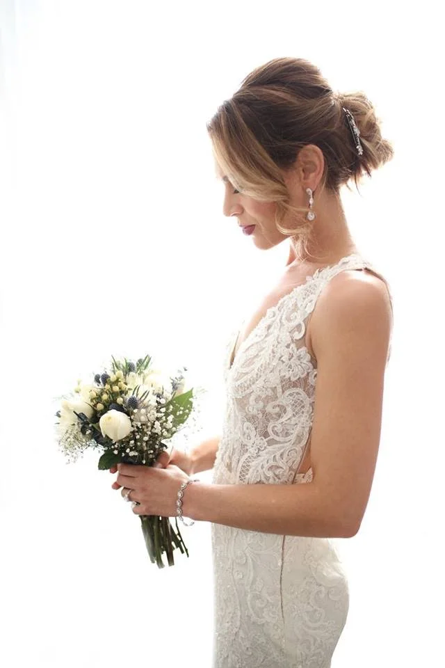 Her gown was full of intricate and delicate details that looked gorgeous. 