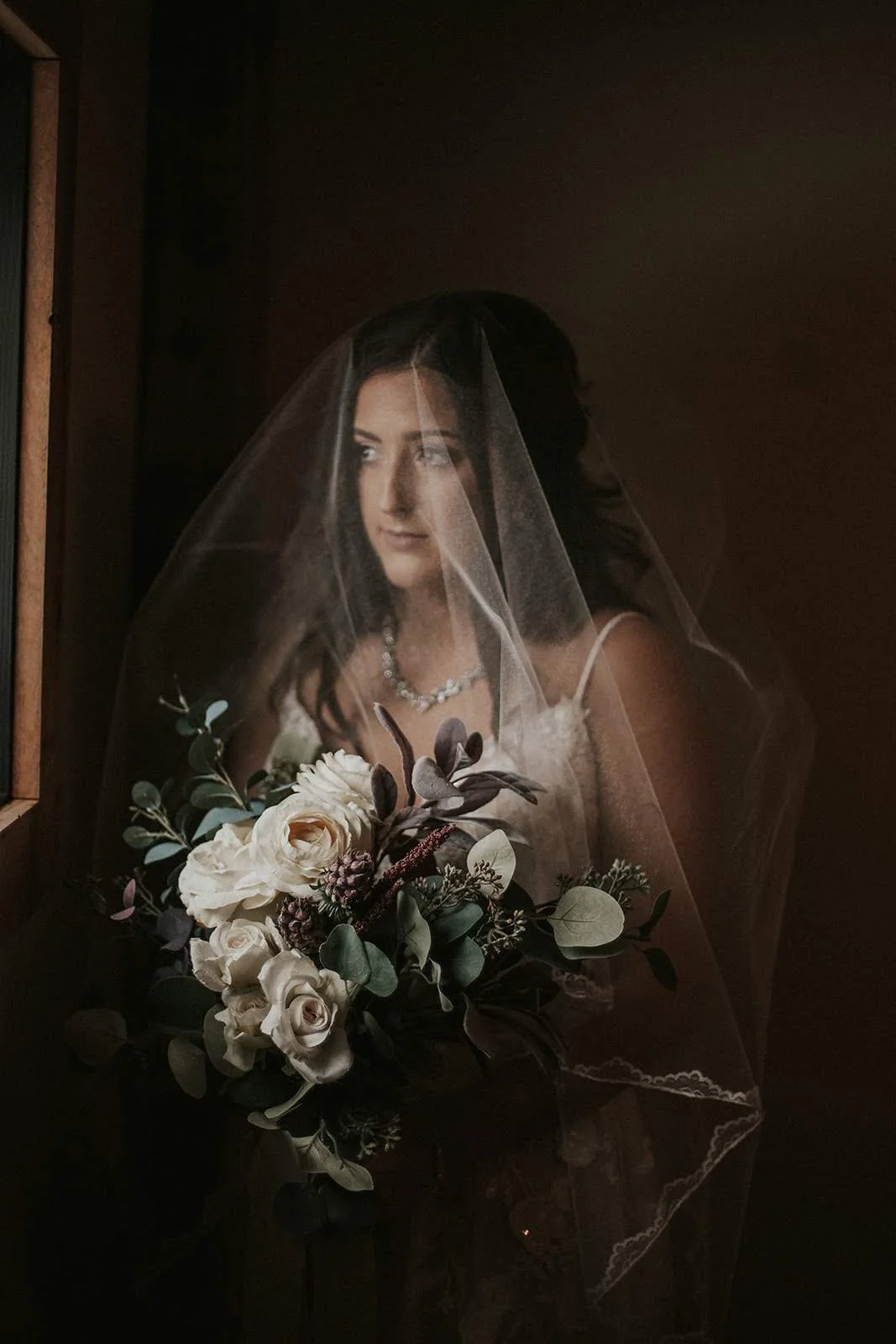 Taylor looks beyond stunning in this portrait of her waiting for the ceremony to begin.