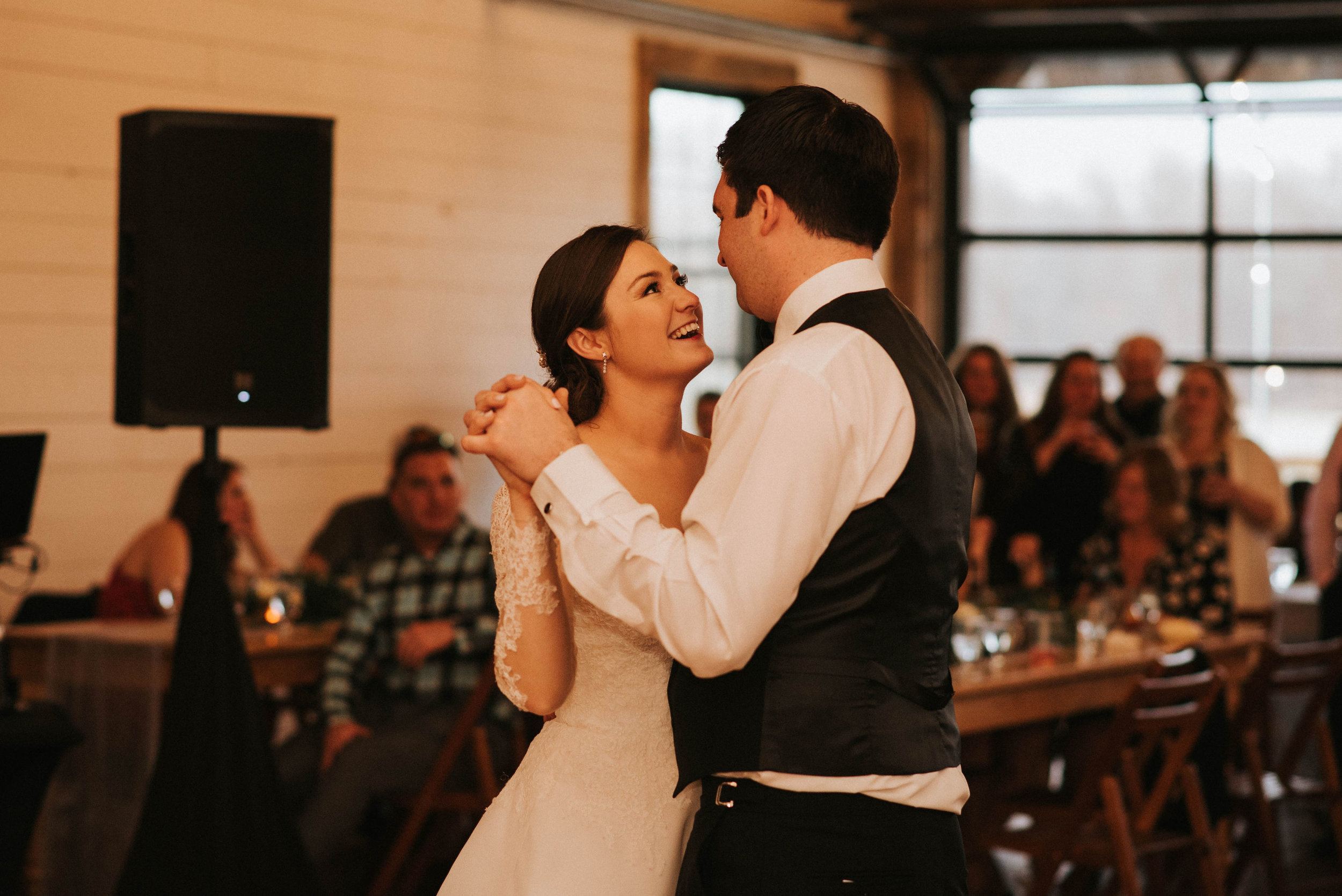 Kaitlin and Andrew share their first dance as a married couple.