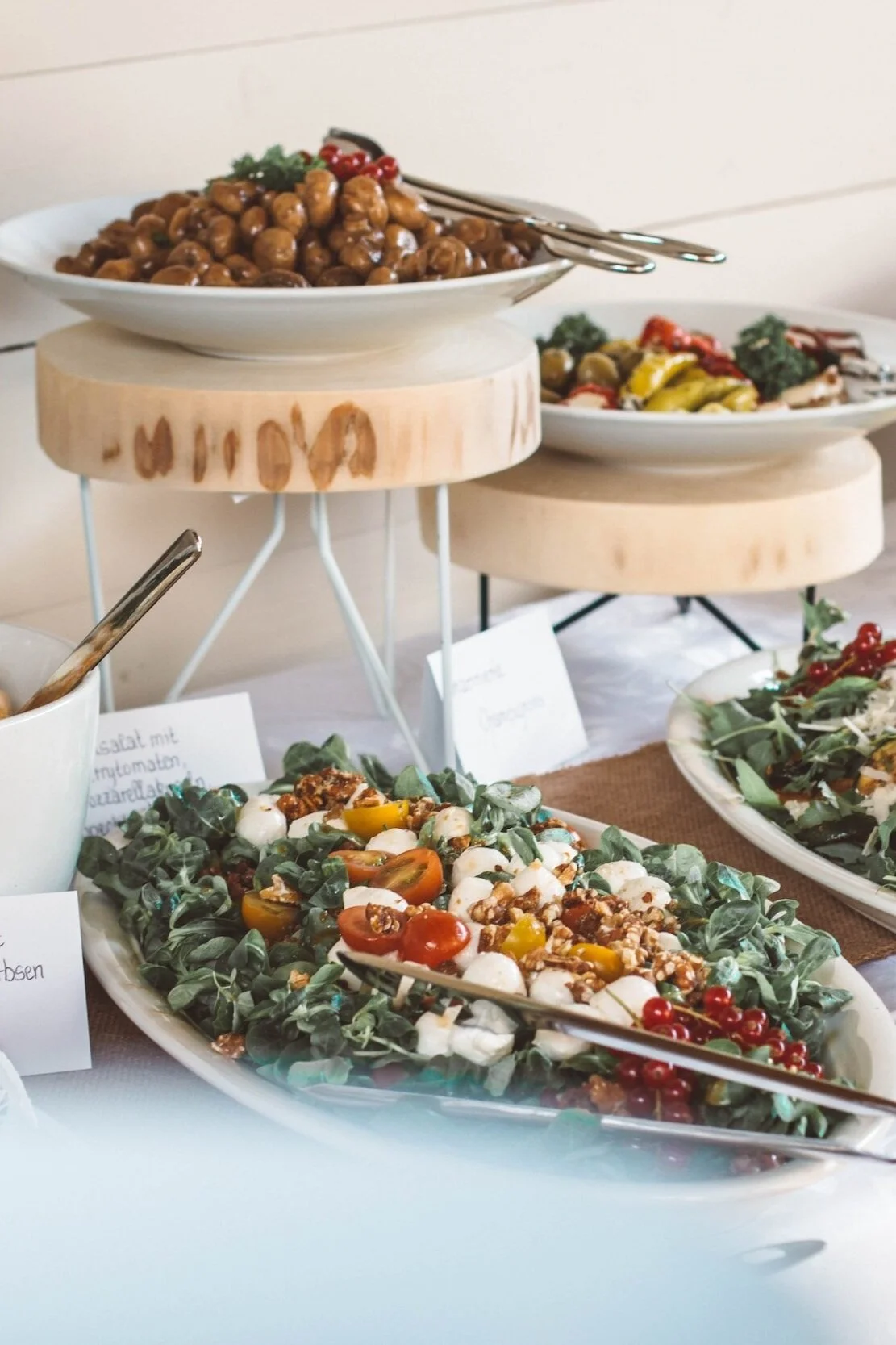 Food Stations at a Wedding Reception