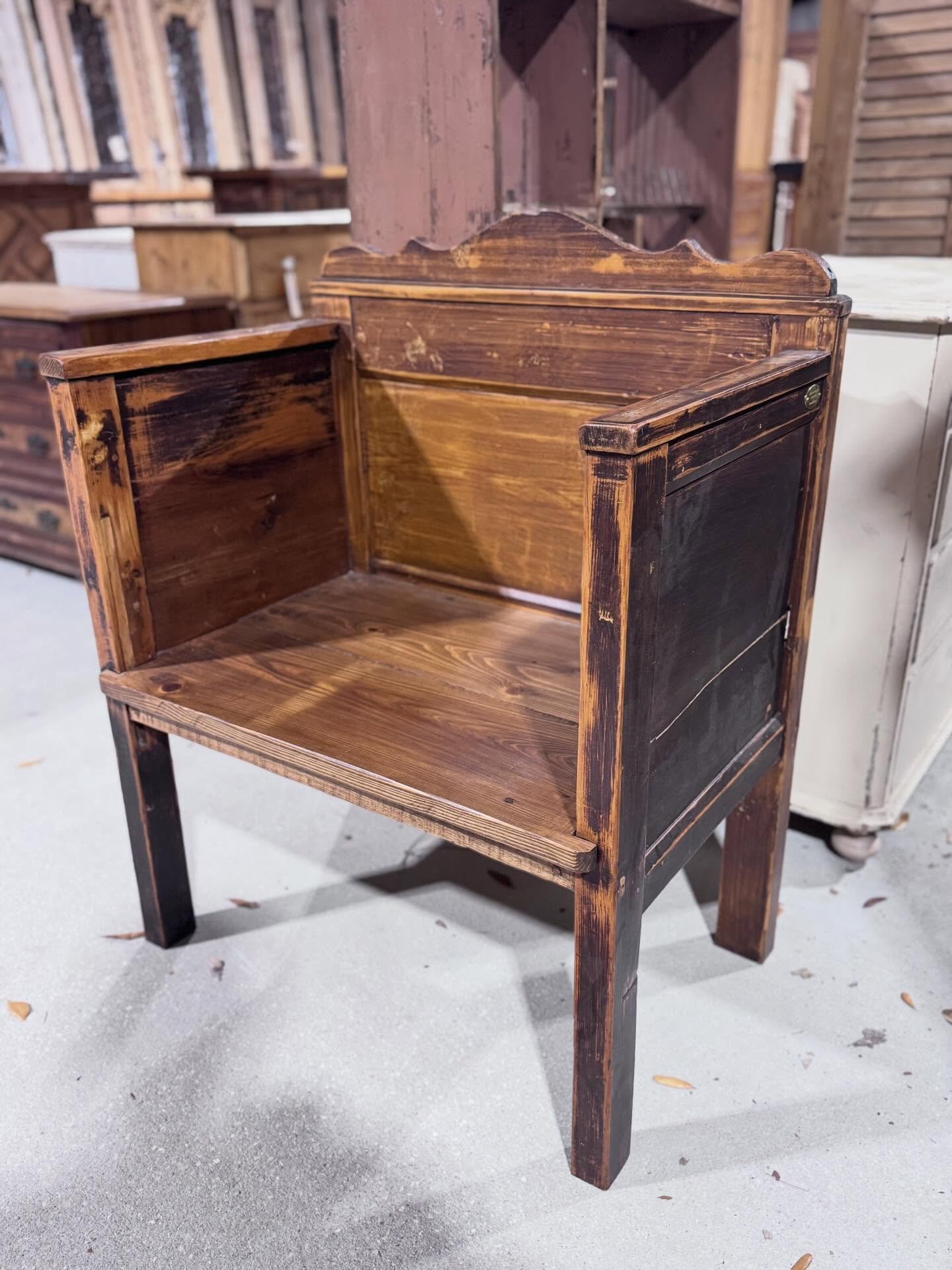 Who needs extra seating for a small spot? We got a few of this style of custom bench to shop. Details below. 

Shop in-store our fun custom pieces. This one is made from an antique European twin headboard with cypress seat. 31&rdquo; wide, 21&rdquo; 