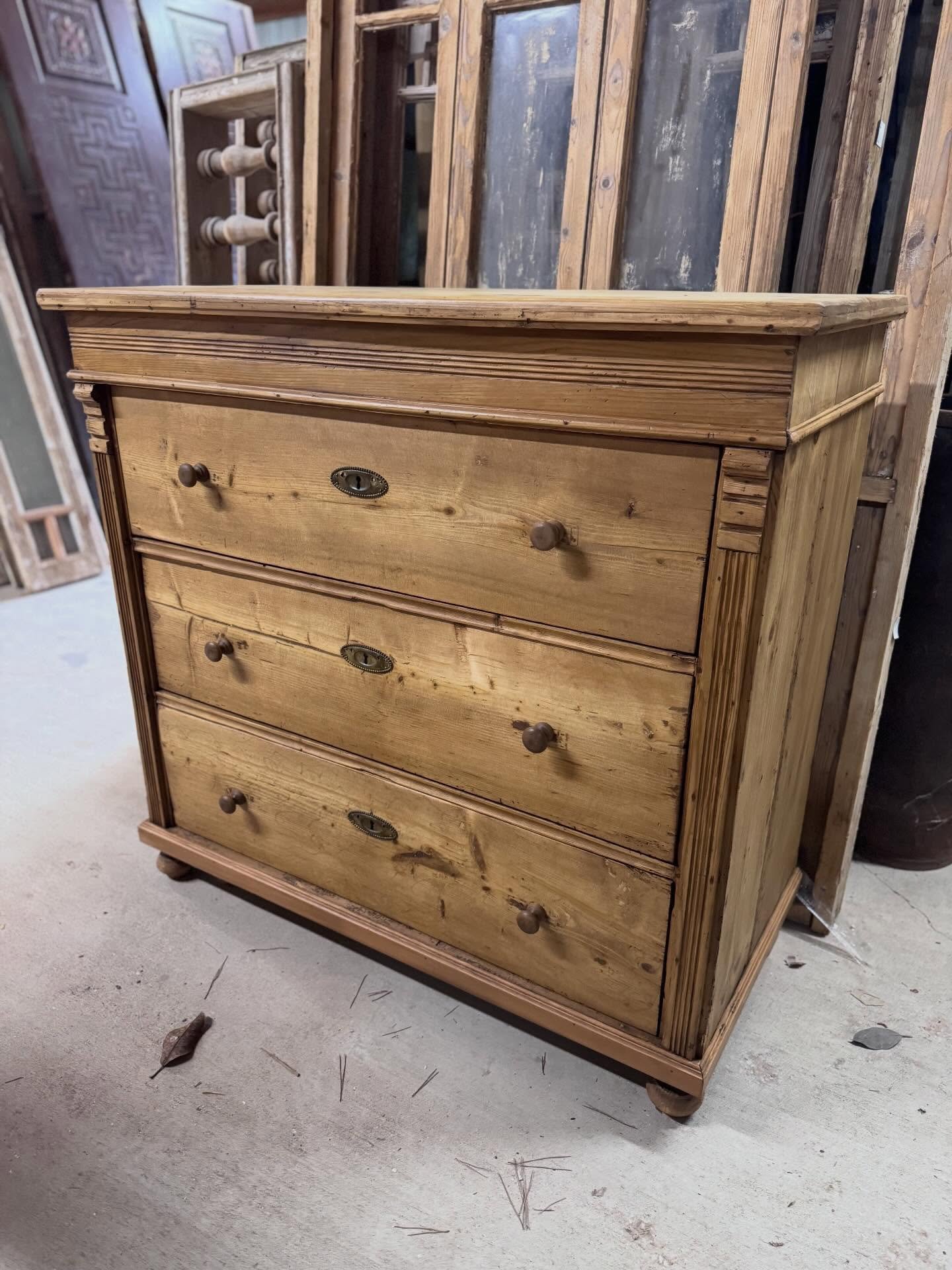 We had the prettiest batch of antique European pine arrive last week. Sneak peak. Shop in-store this Thursday thru Saturday 9:30-5pm. 

Details: 46.5&rdquo; wide, 21.5&rdquo; deep and 43.5&rdquo; high. Circa 1890&rsquo;s.