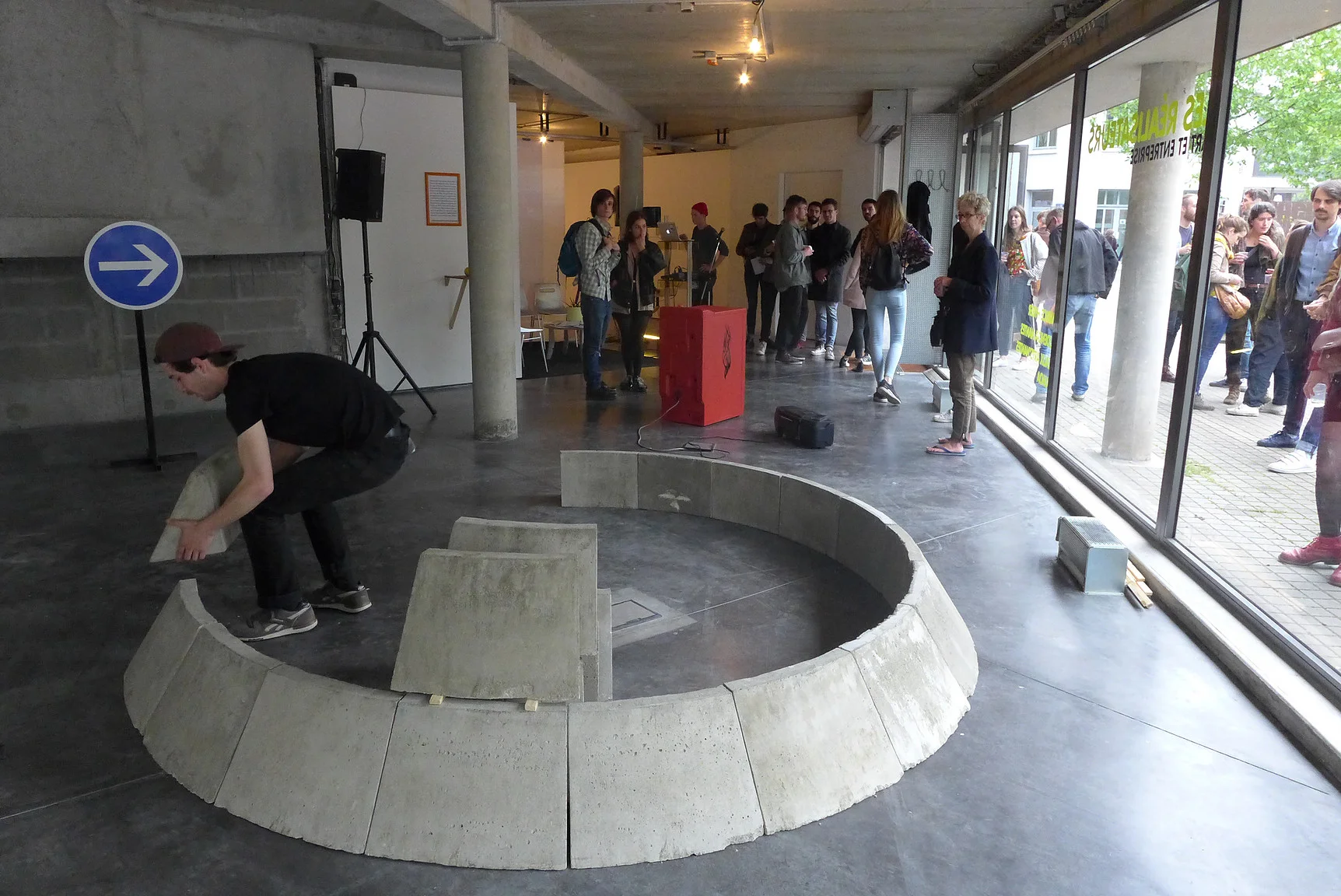 Antonin Gerson, La construction du rond-point , Exposition Climax, Galerie François II, Nantes, France, 2016