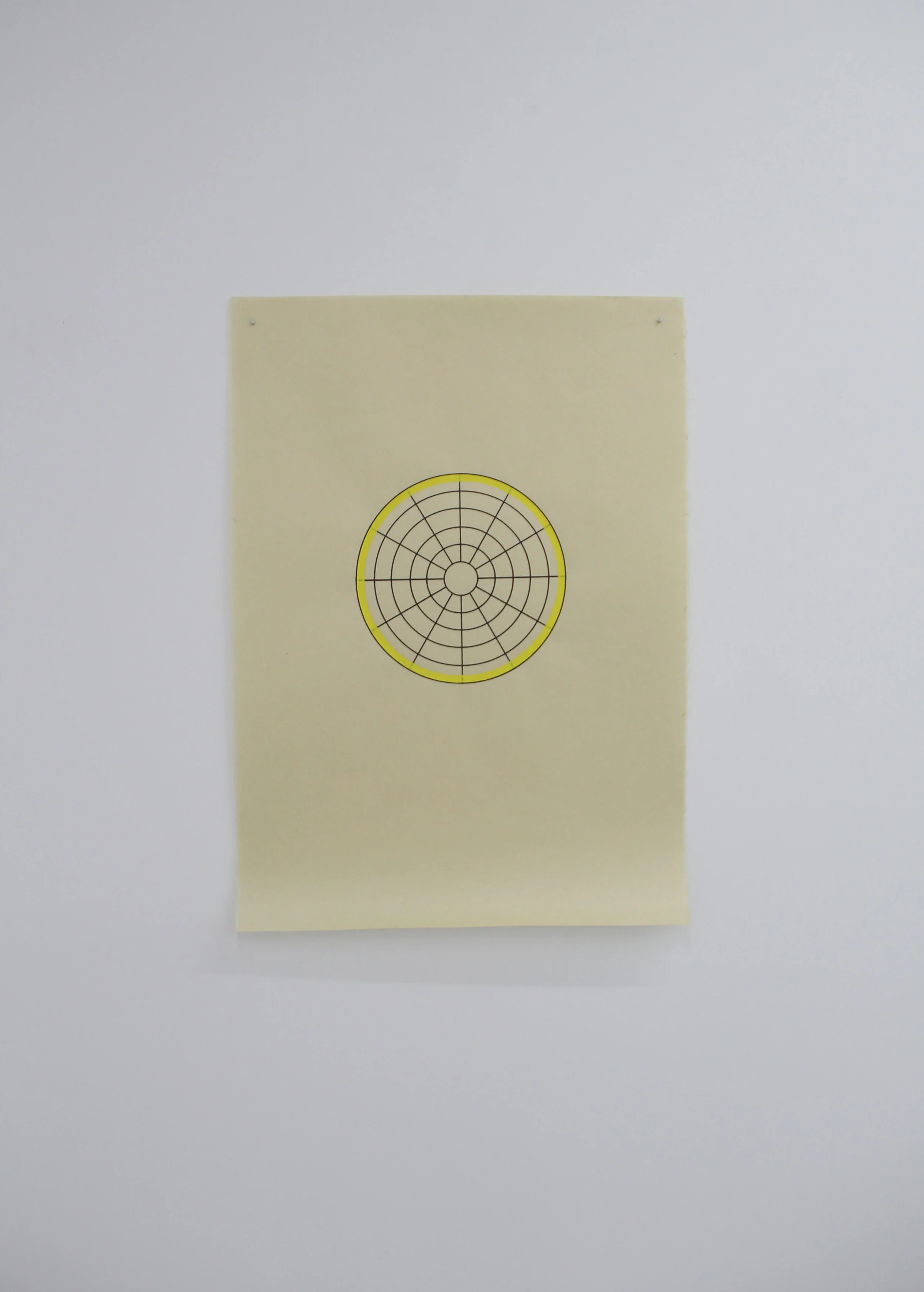 Antonin Gerson, Jaune - Omnidirectionnel , sérigraphie, gouache, 58x84cm 2018