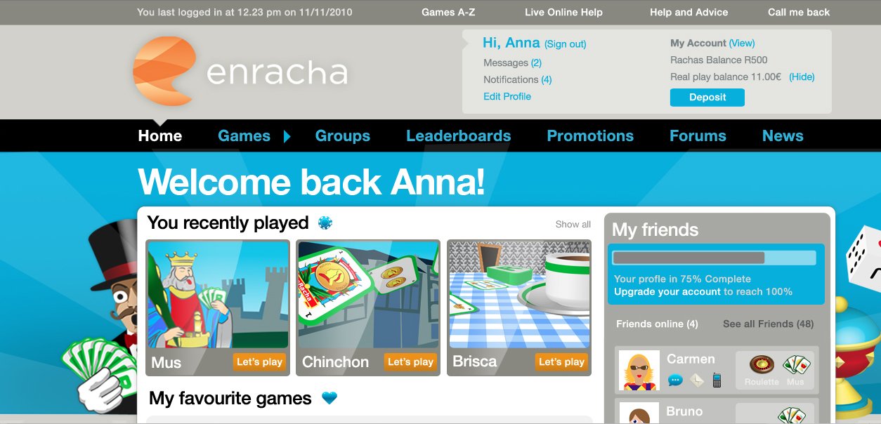 Enracha gaming website