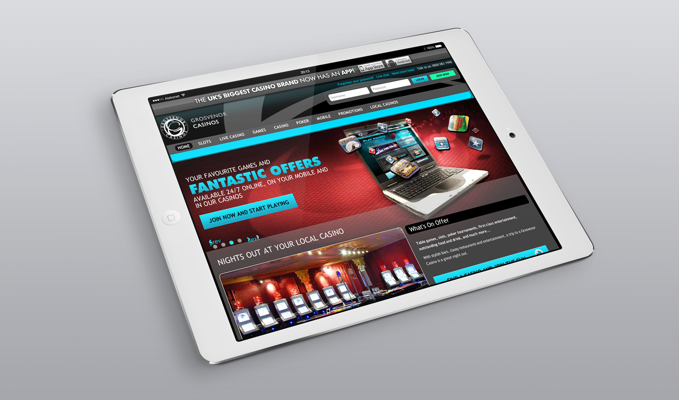 Grosvenor Casino tablet app