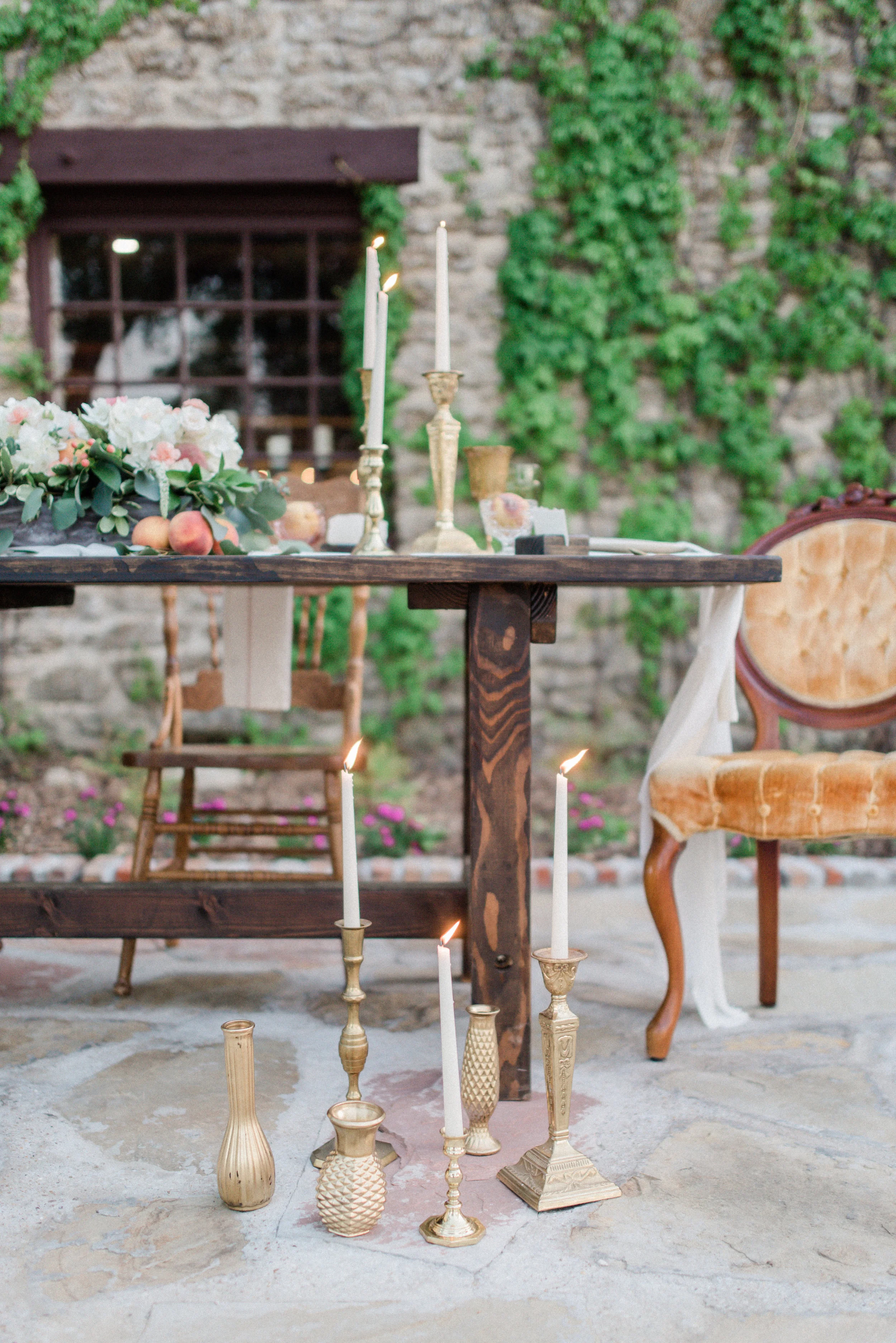 Sweet Peach Styled Wedding Hidden Gardens-Table Cake Set Up-0030.jpg