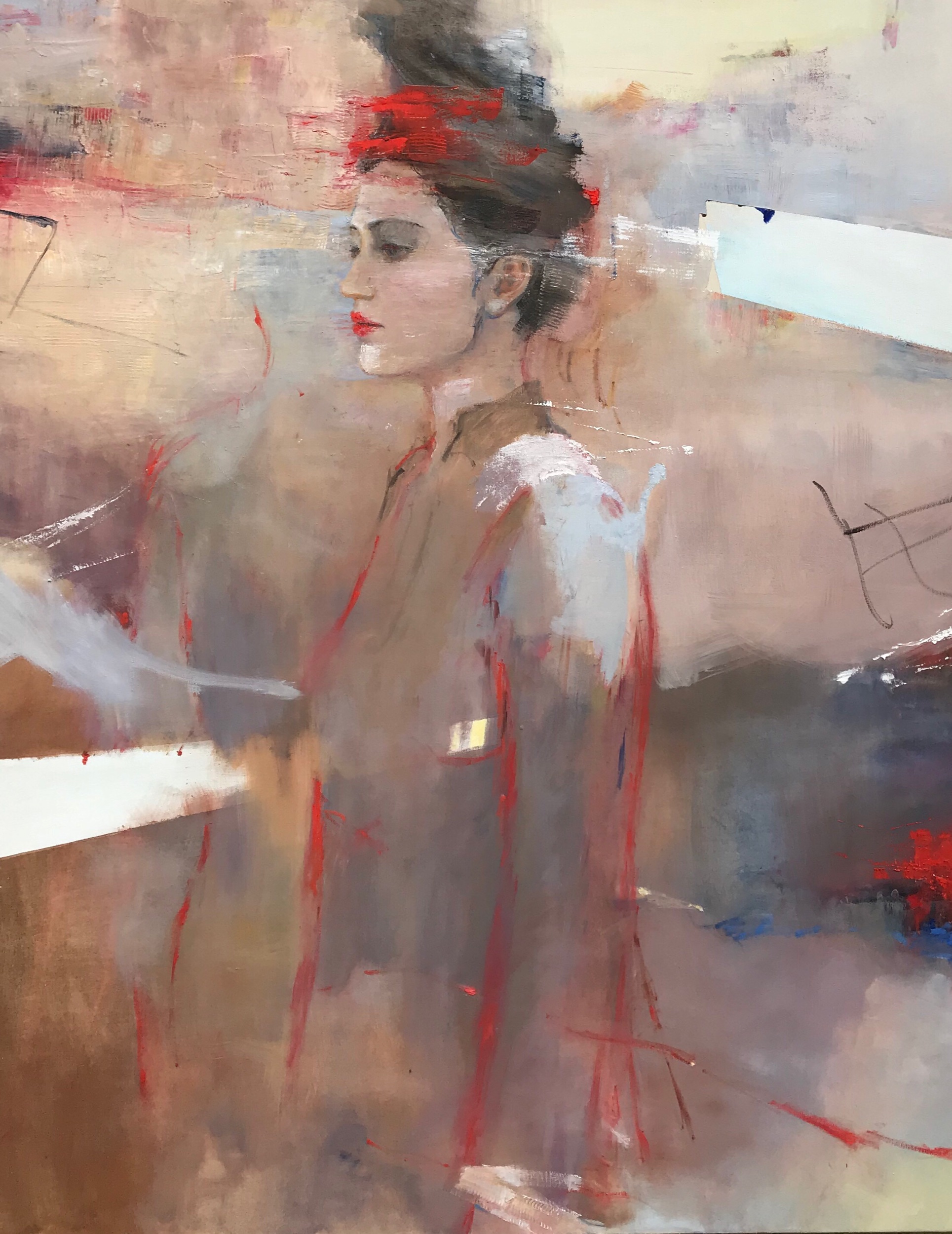 Serie “Pasajeros del tiempo “ oil on canvas 1.50m x 1.20m 2019