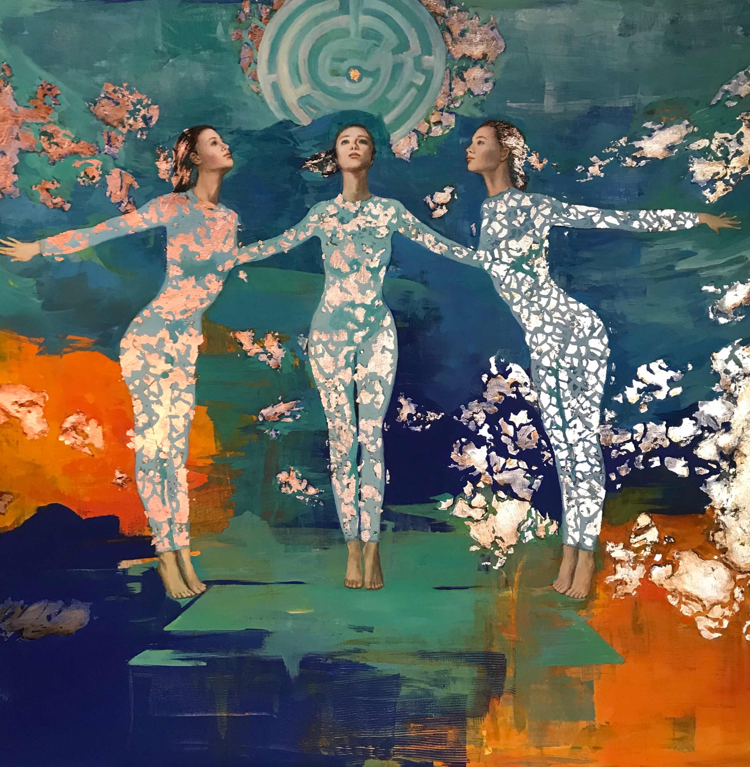 “Laberinto “ acrílico sobre tela 1.30m x1.30m 2019