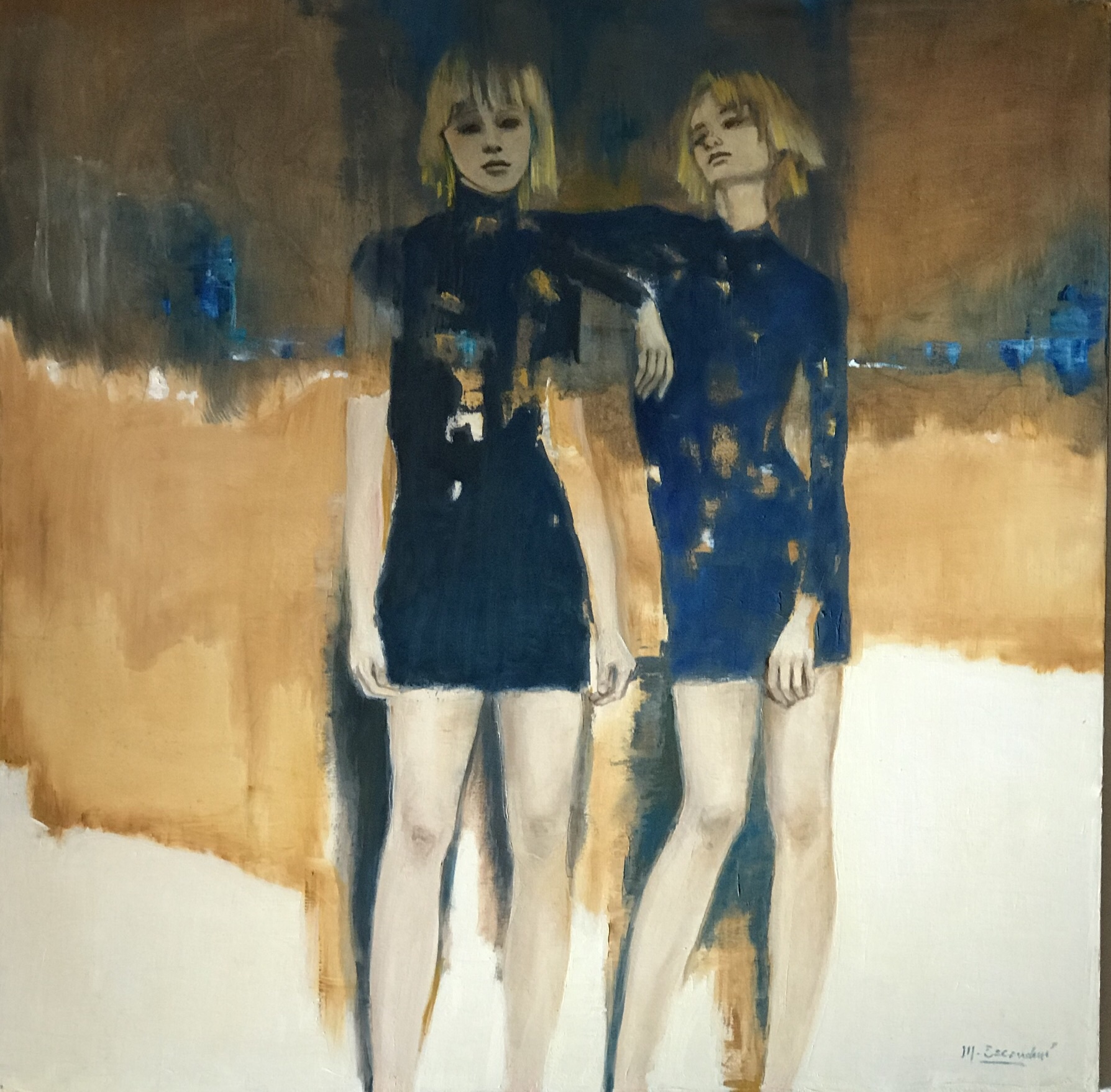 “Hermanas” oil on canvas 1.20m x 1.20m