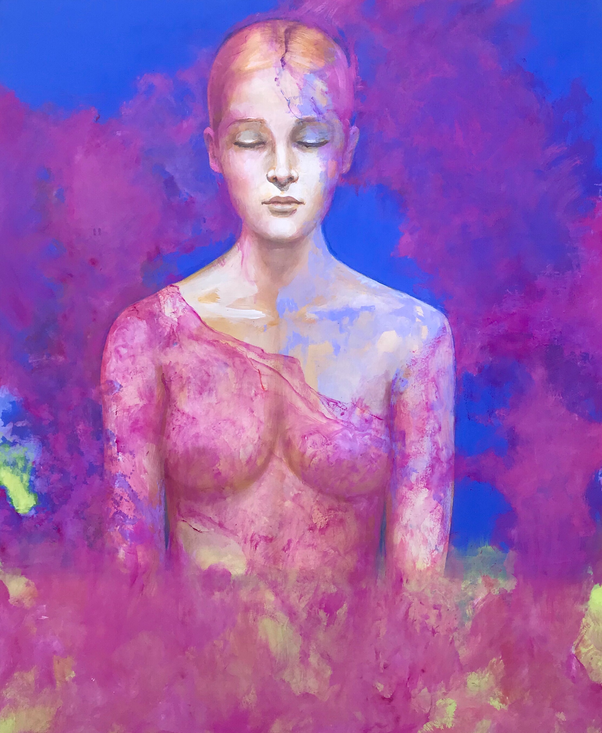 “Inocencia “ olí and acrílico on canvas 1.20m x 1.00m 2019