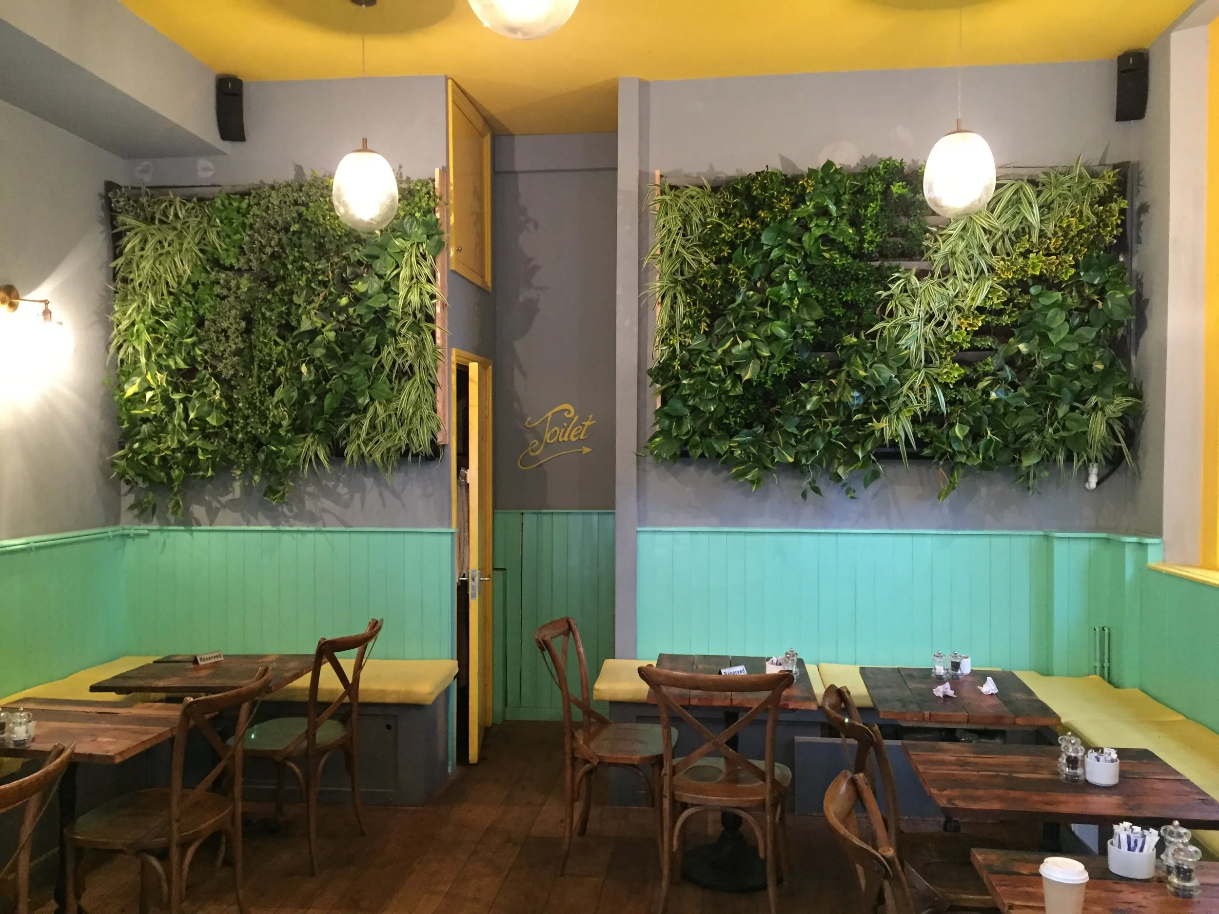 Interior wall hung